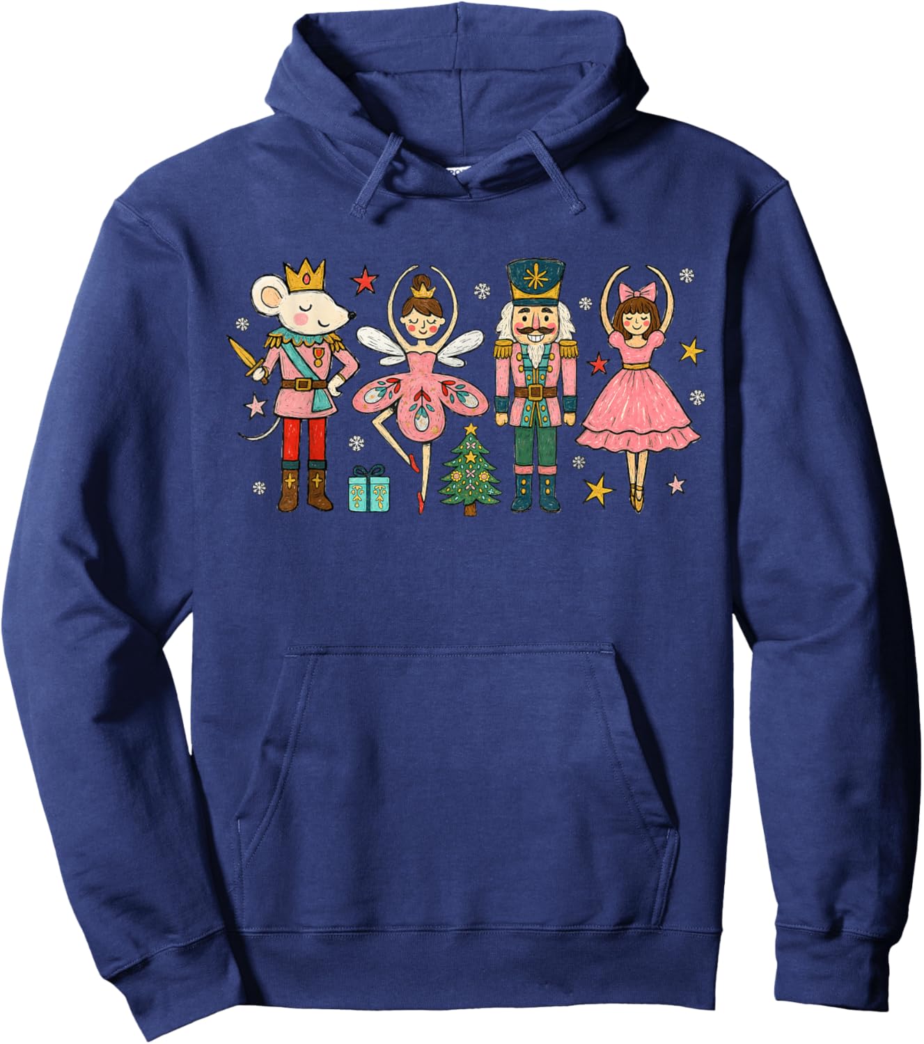 Christmas Nutcracker Squad Ballet Dance Women Kid Girls Xmas Hoodie - Hoodie | Navy