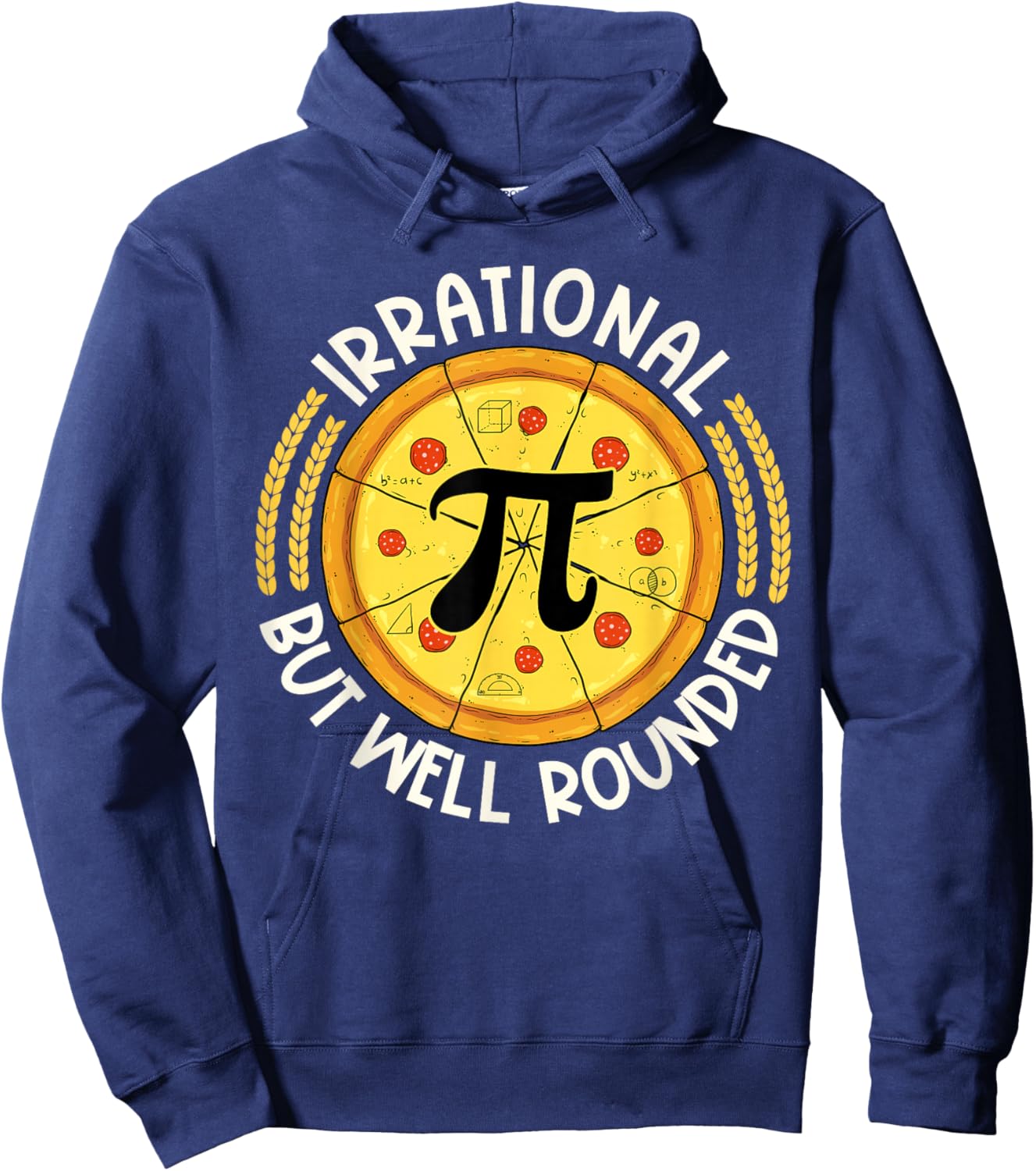 Irrational But Well Rounded 3.14 Pi Day Teacher Boy Girl Hoodie - Hoodie | Navy