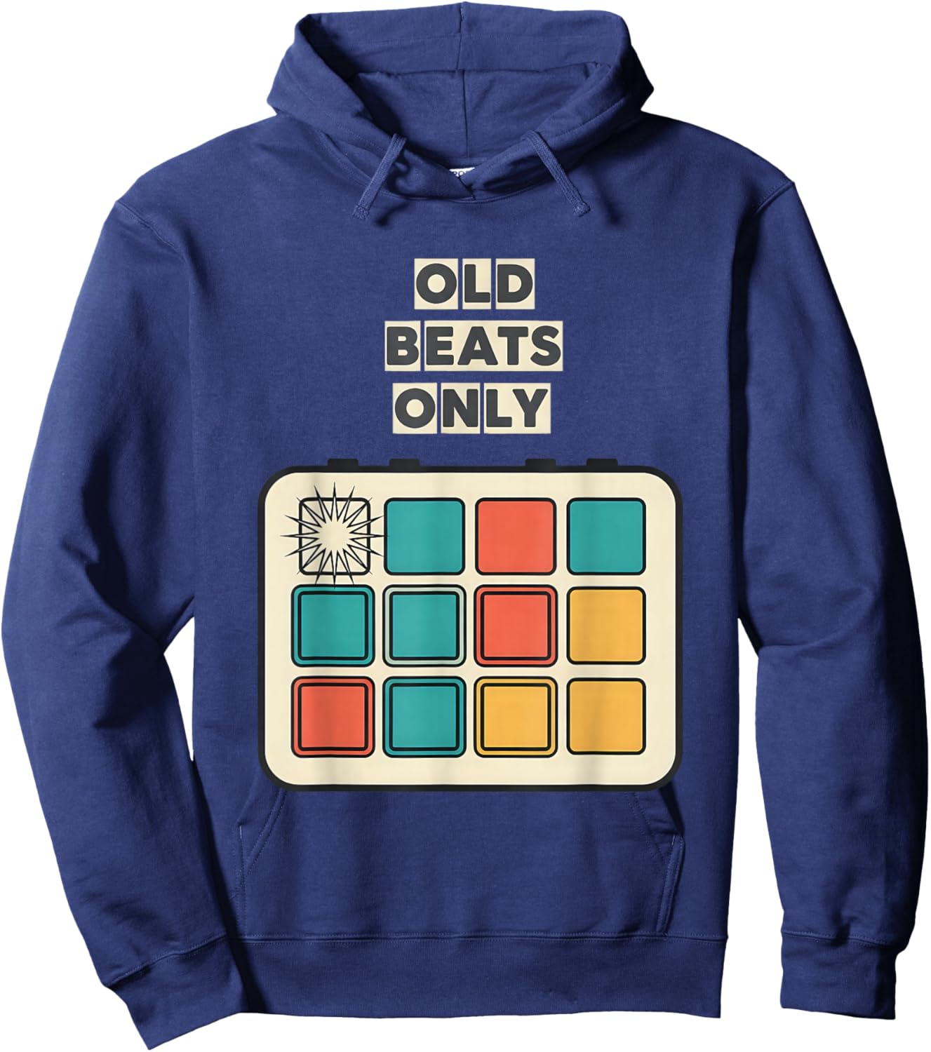 Old Beats Only Retro Boom Bap Hip Hop Producer DJ Hoodie - Hoodie | Navy