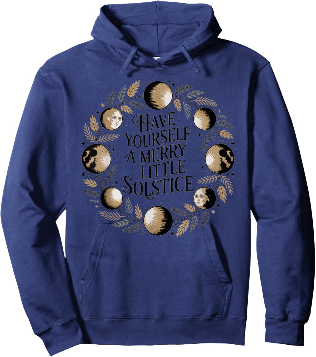 Have Yourself A Merry Little Solstice Pagan Yule Hoodie - Hoodie | Navy