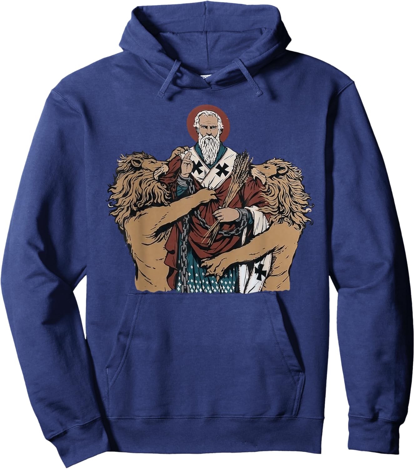 Saint Ignatius of Antioch Catholic Devotional Artwork Hoodie - Hoodie | Navy