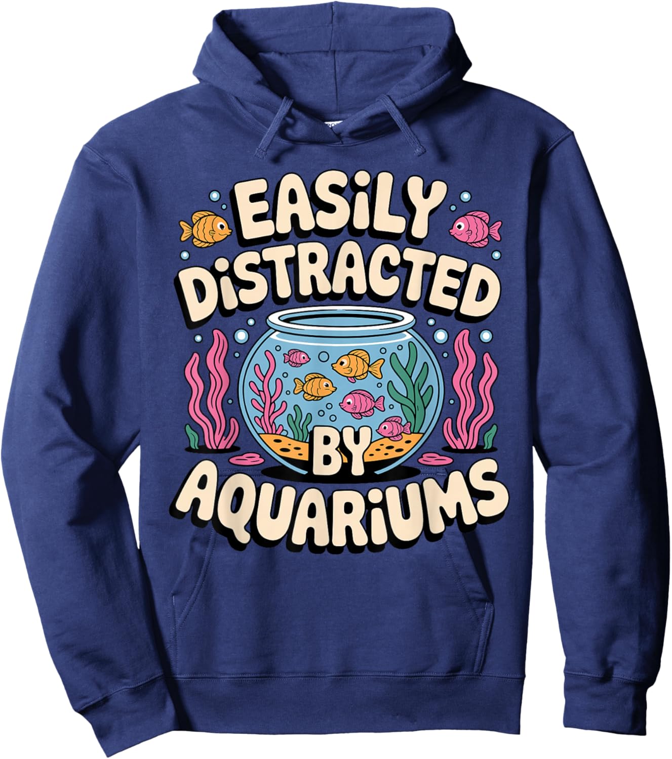 Aquarium Art Women Fish Keeper Fish Tank Aquarium Hoodie - Hoodie | Navy