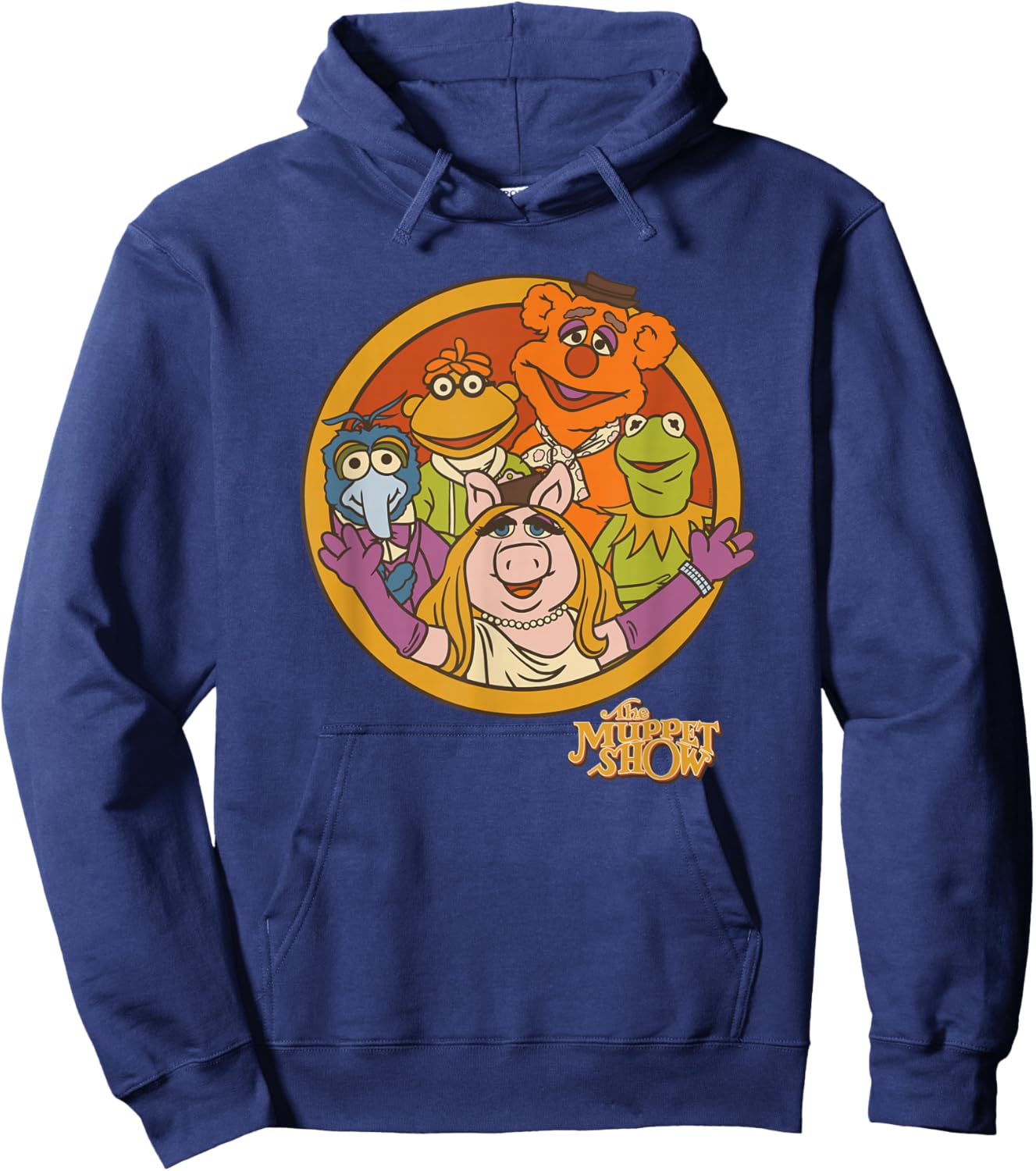 Disney The Muppet Show 50th Anniversary Retro Muppets & Logo Hoodie - Hoodie | Navy