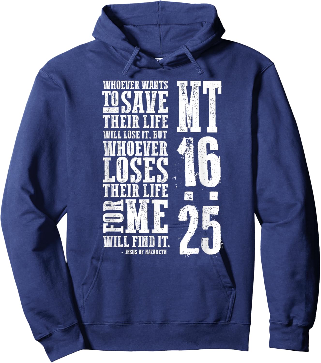 Whoever Loses Their Life for Me Matthew 16:25 Hoodie - Hoodie | Navy