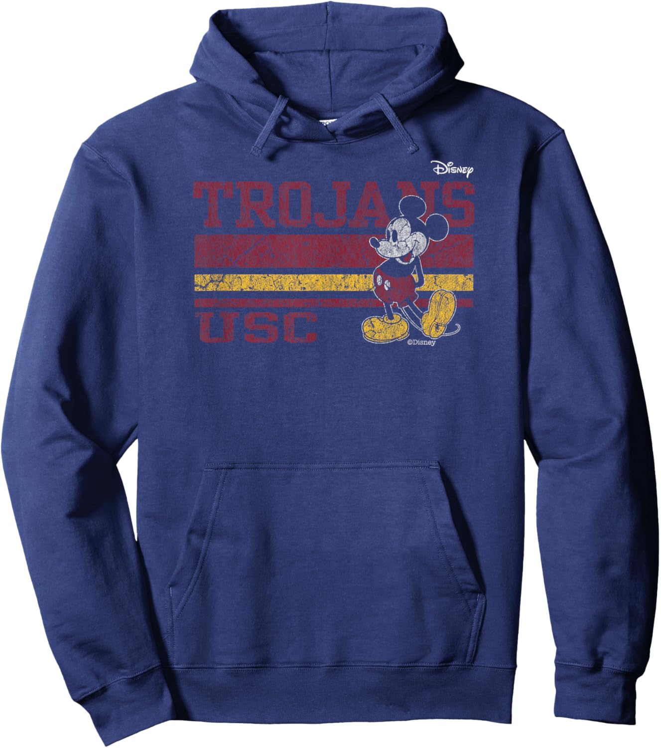 USC Trojans Mickey Mouse Vintage Black Officially Licensed Hoodie - Hoodie | Navy