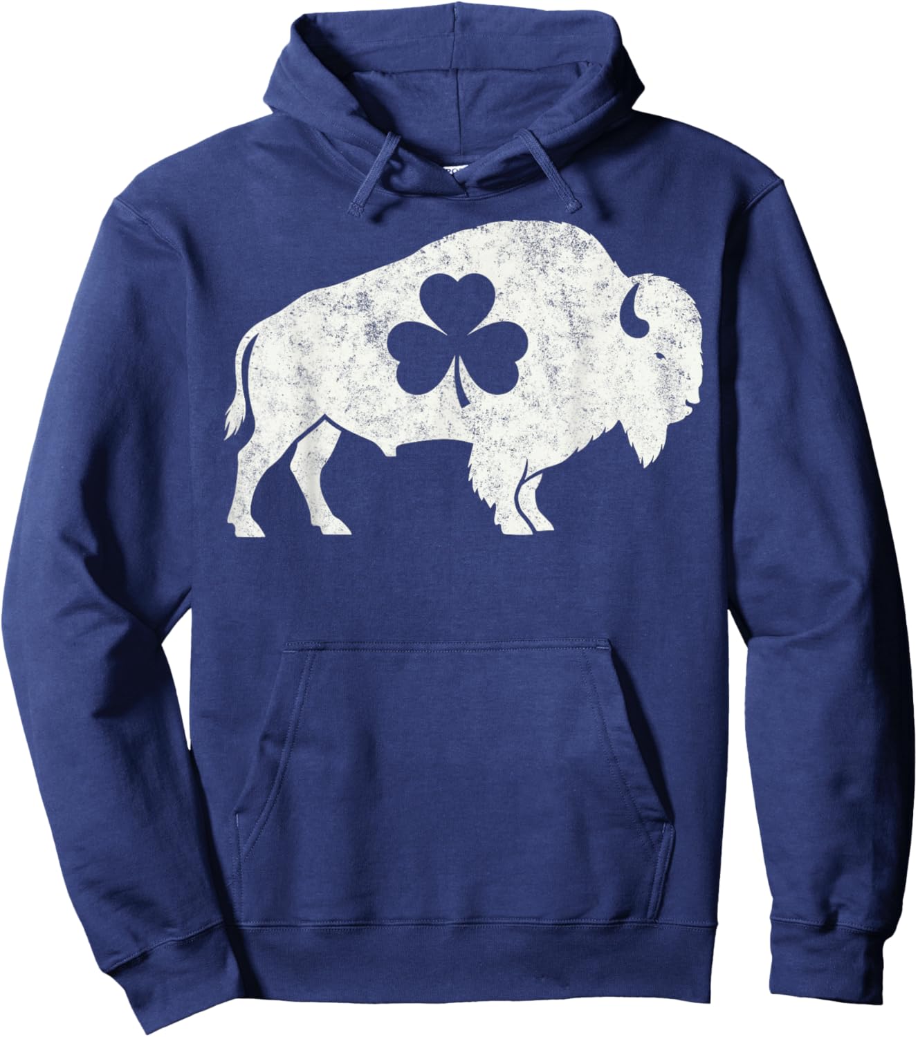 Funny St. Patrick’s Paddy's Day Buffalo Shamrock Shenanigans Hoodie - Hoodie | Navy
