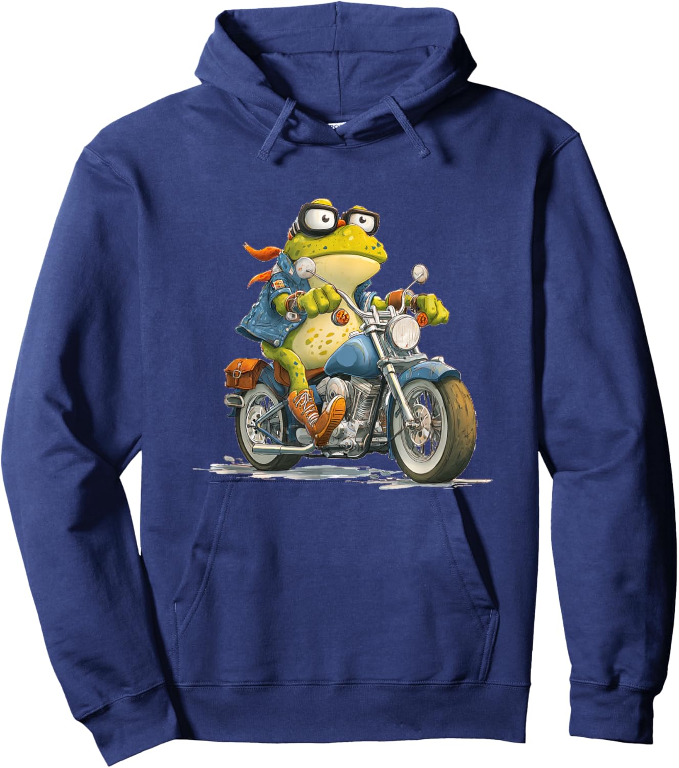 Awesome Motorcycle Toad Costume for Frogs and Bikes Hoodie - Hoodie | Navy