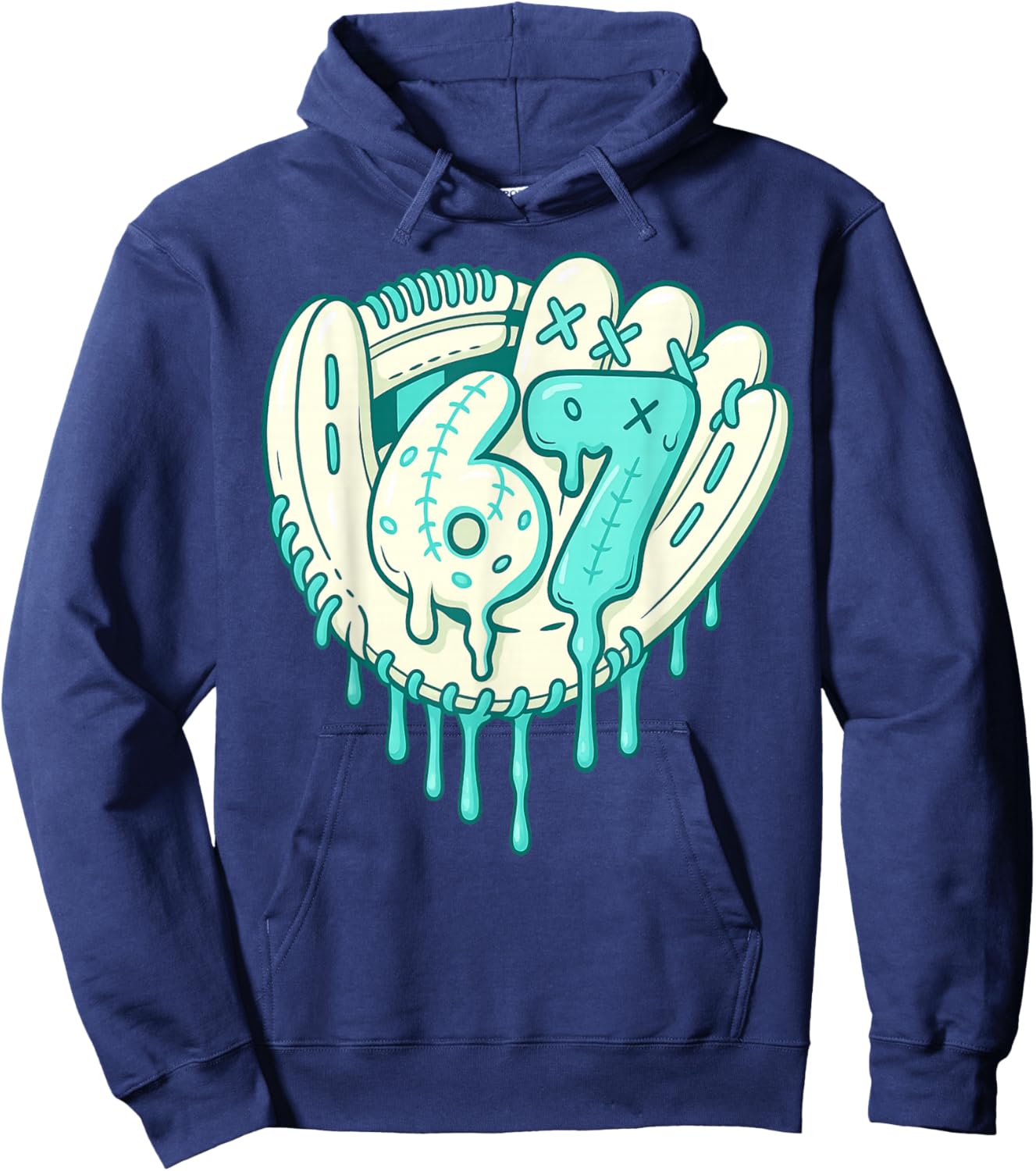 67 Meme Funny Six Seven for Boys and Girls Cool Hoodie - Hoodie | Navy