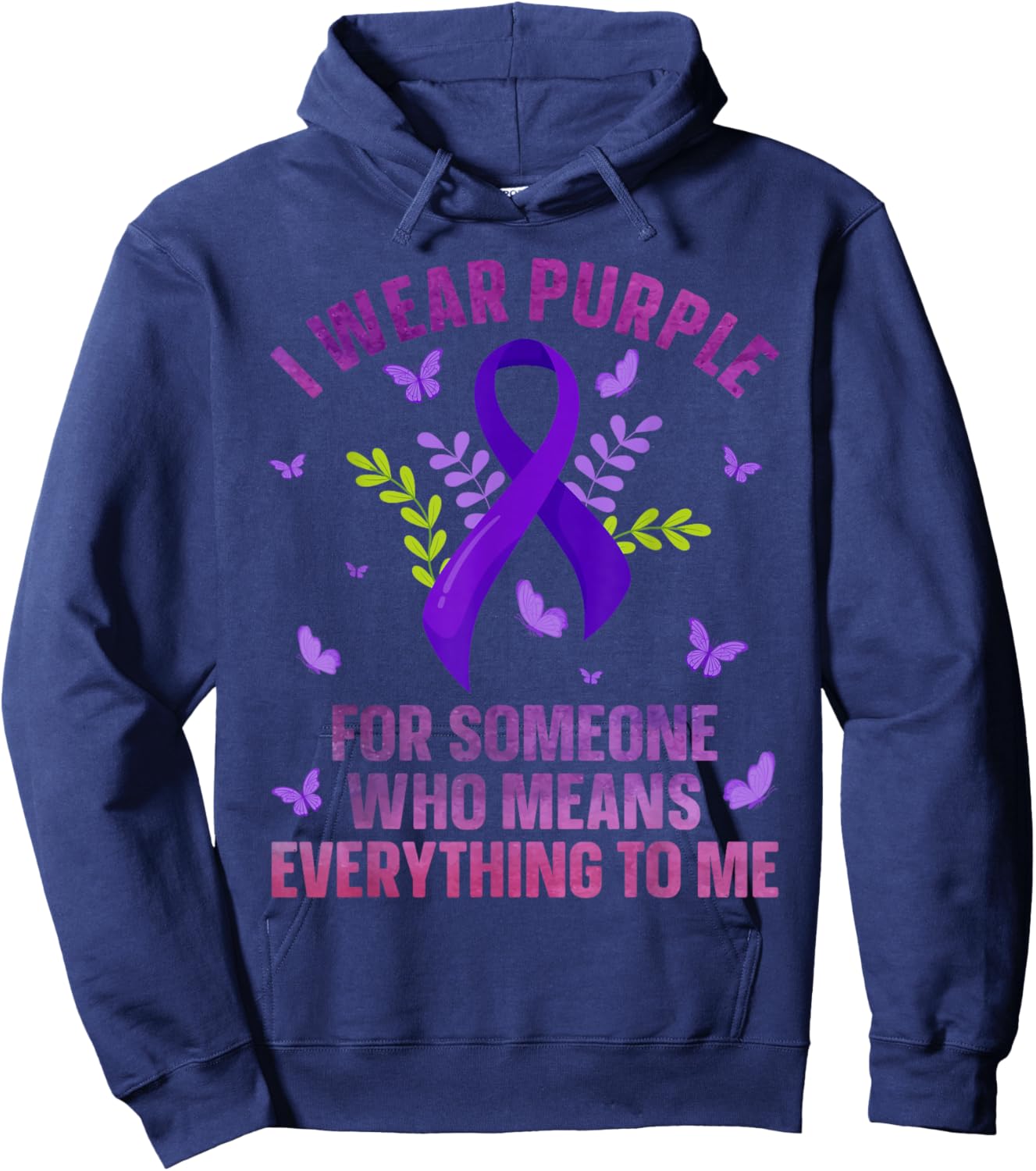 Funny Epilepsy Awareness Art Women Support Epilepsy Hoodie - Hoodie | Navy