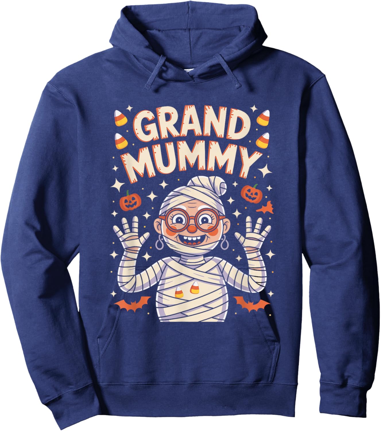 Grand Mummy Halloween Grandma Costume Hoodie - Hoodie | Navy