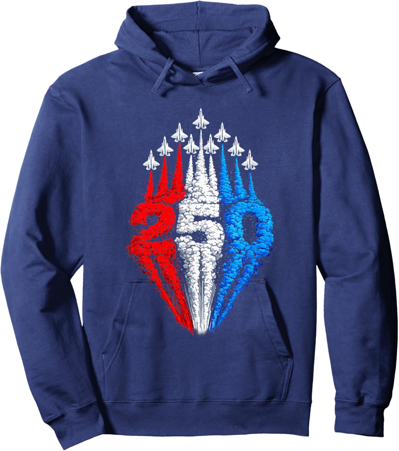 250 Years American 1776 2026 250th USA Patriotic 4th of July Hoodie - Hoodie | Navy