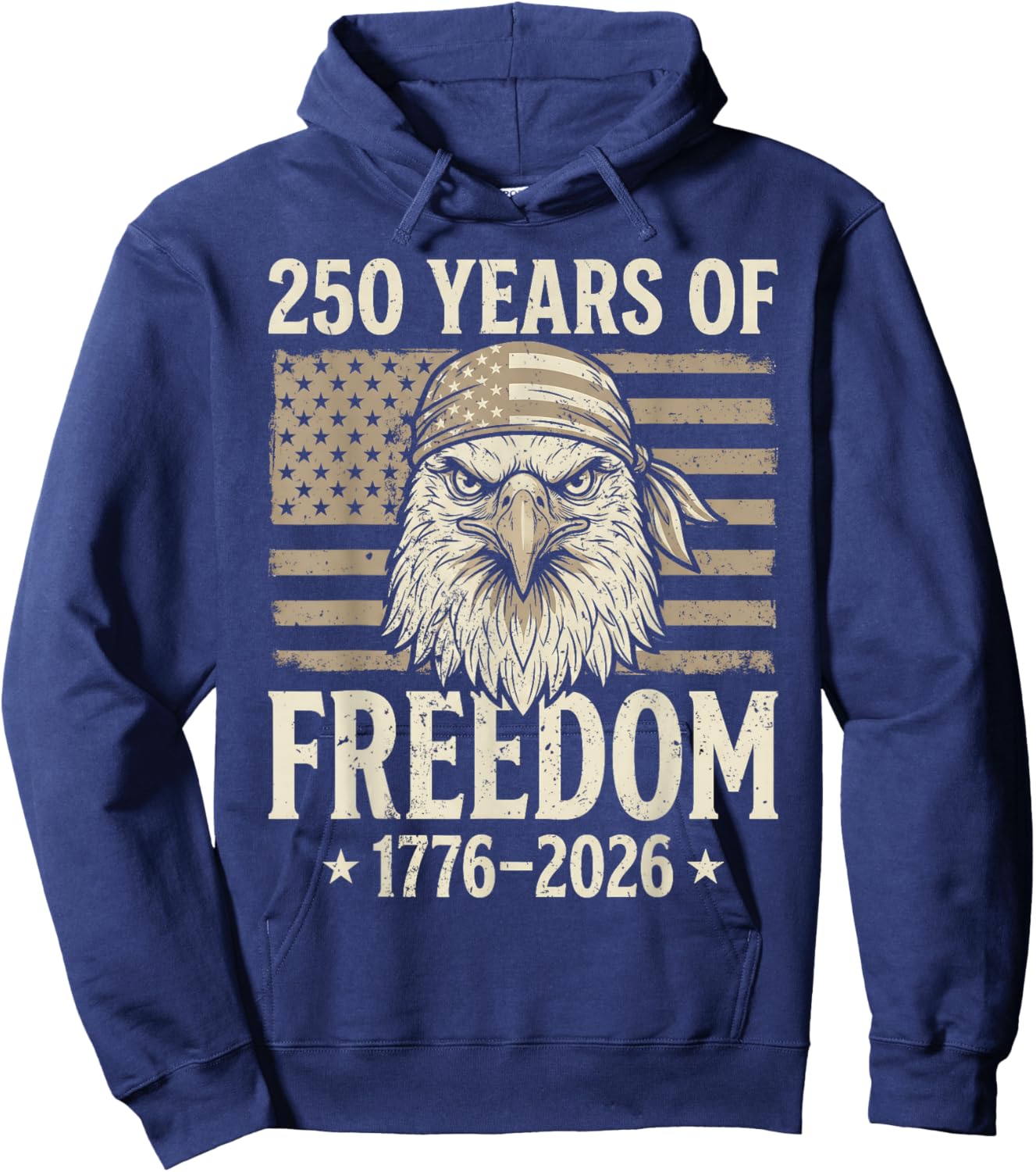 Flag Vintage 250 Years American 1776 2026 250th USA Birthday Hoodie - Hoodie | Navy