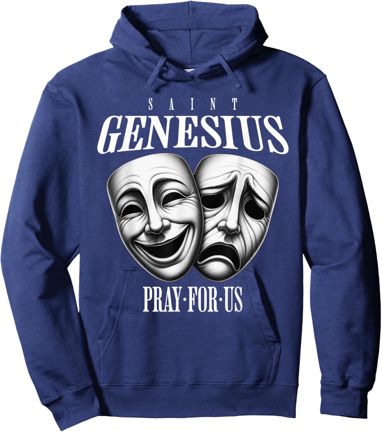 St Genesius of Rome Patron Saint of Actors Theater Catholic Hoodie - Hoodie | Navy