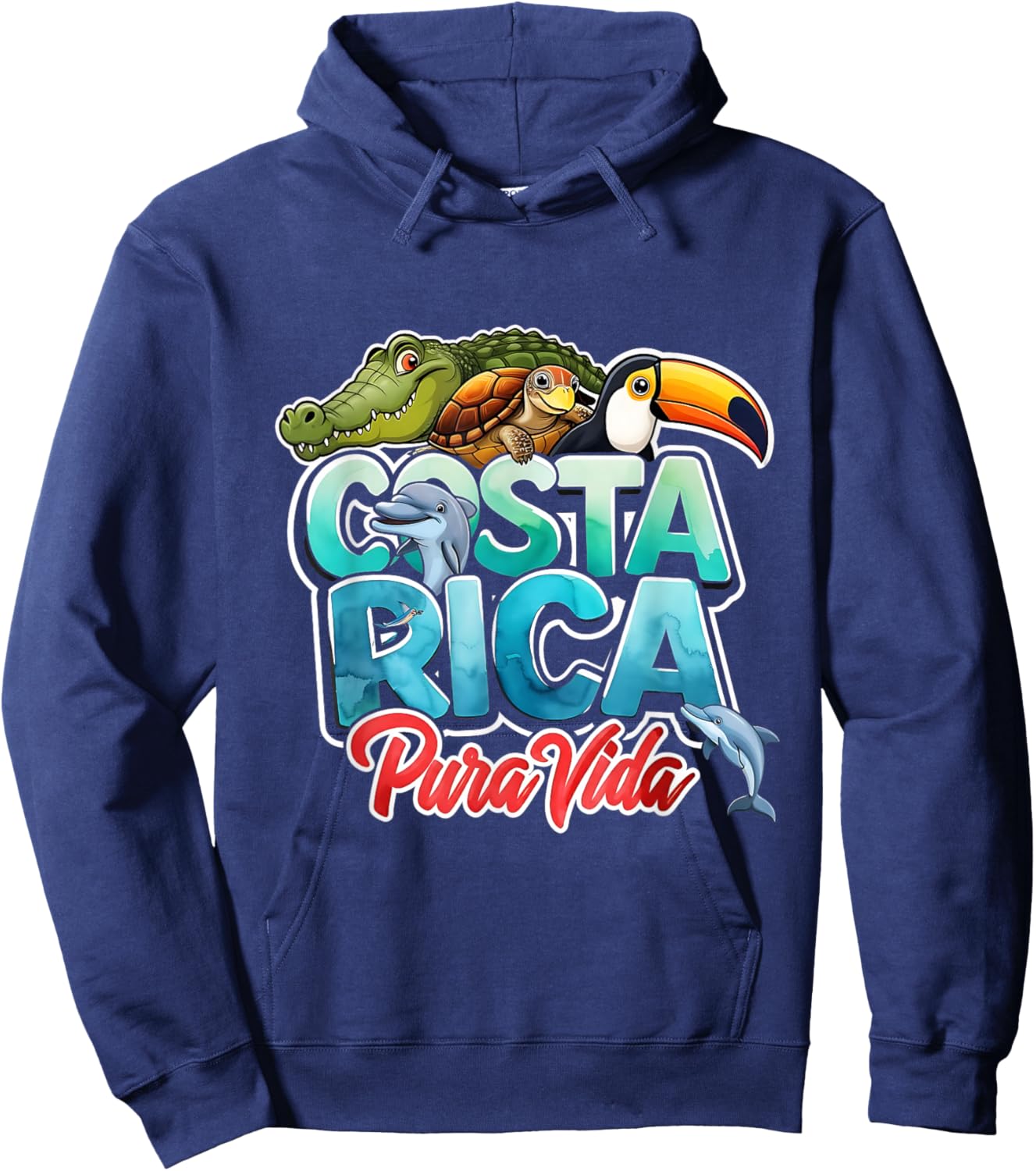 Pura Vida Costa Rica Central America Travel Souvenir 2026 Hoodie - Hoodie | Navy