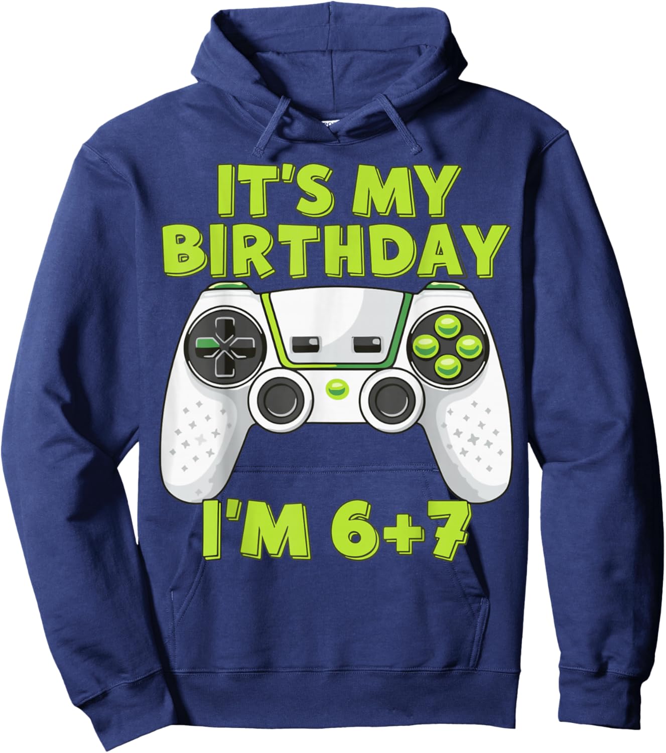 Funny 6 7 Six Seven Video Gamer Boy 13th Birthday Hoodie - Hoodie | Navy