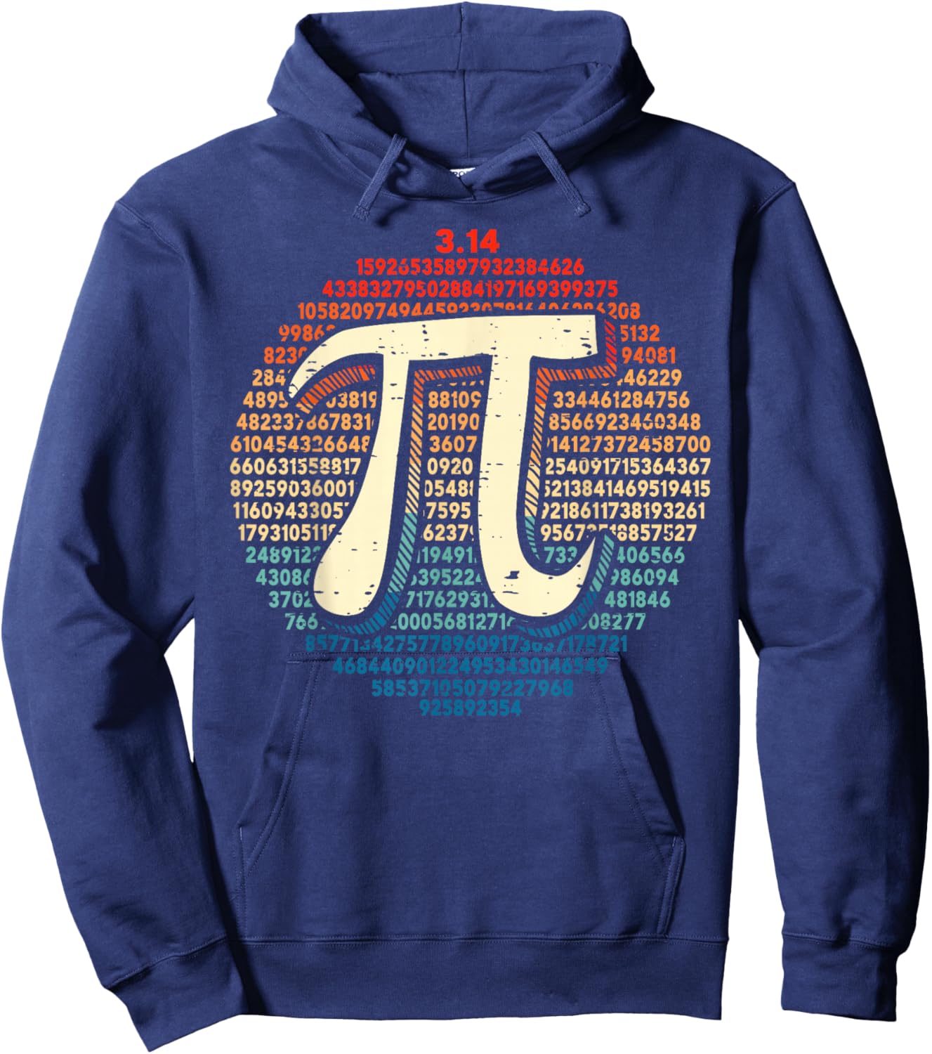 Vintage Pi Day Shirt Teacher Kids 3,14 Pi Number Symbol Math Hoodie - Hoodie | Navy