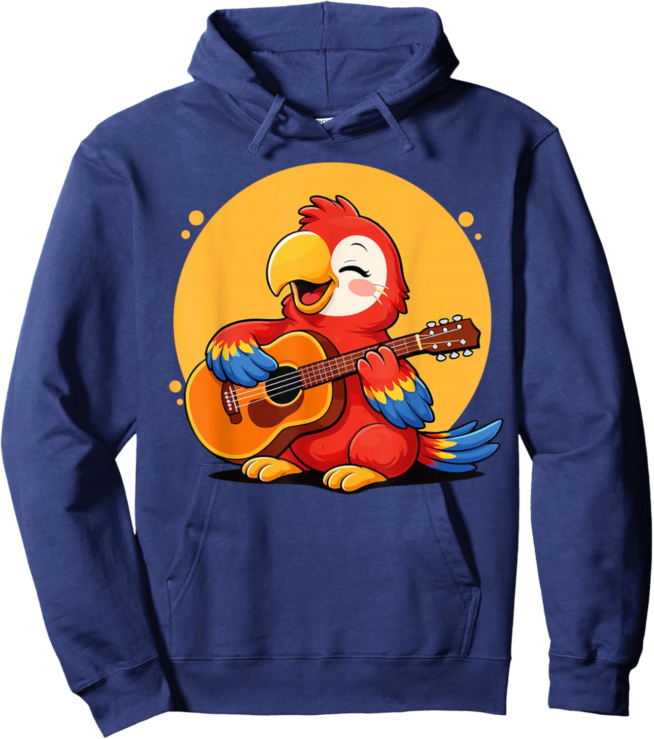 Parrot Playing Guitar Graphic Parrot Boys Girls Guitar Lover Hoodie - Hoodie | Navy