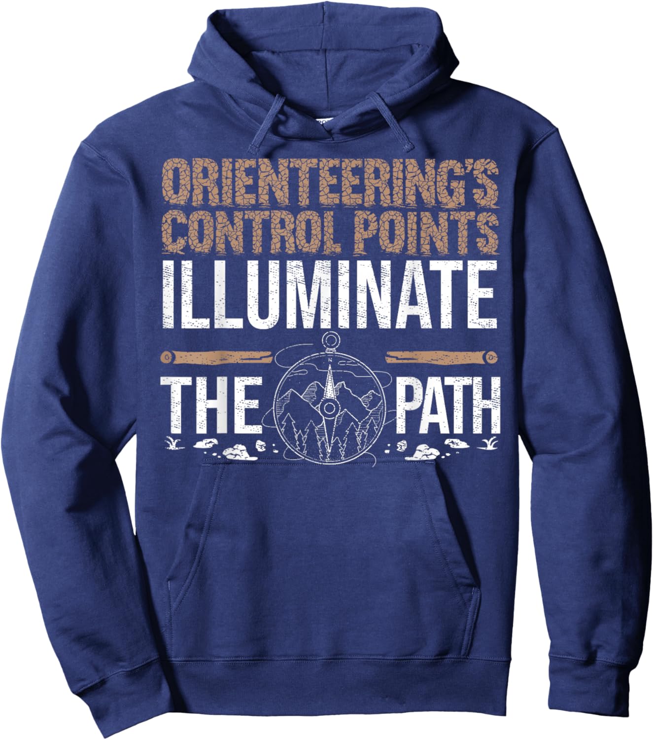 Orienteering's Control Points Illuminate Path Orienteering Hoodie - Hoodie | Navy