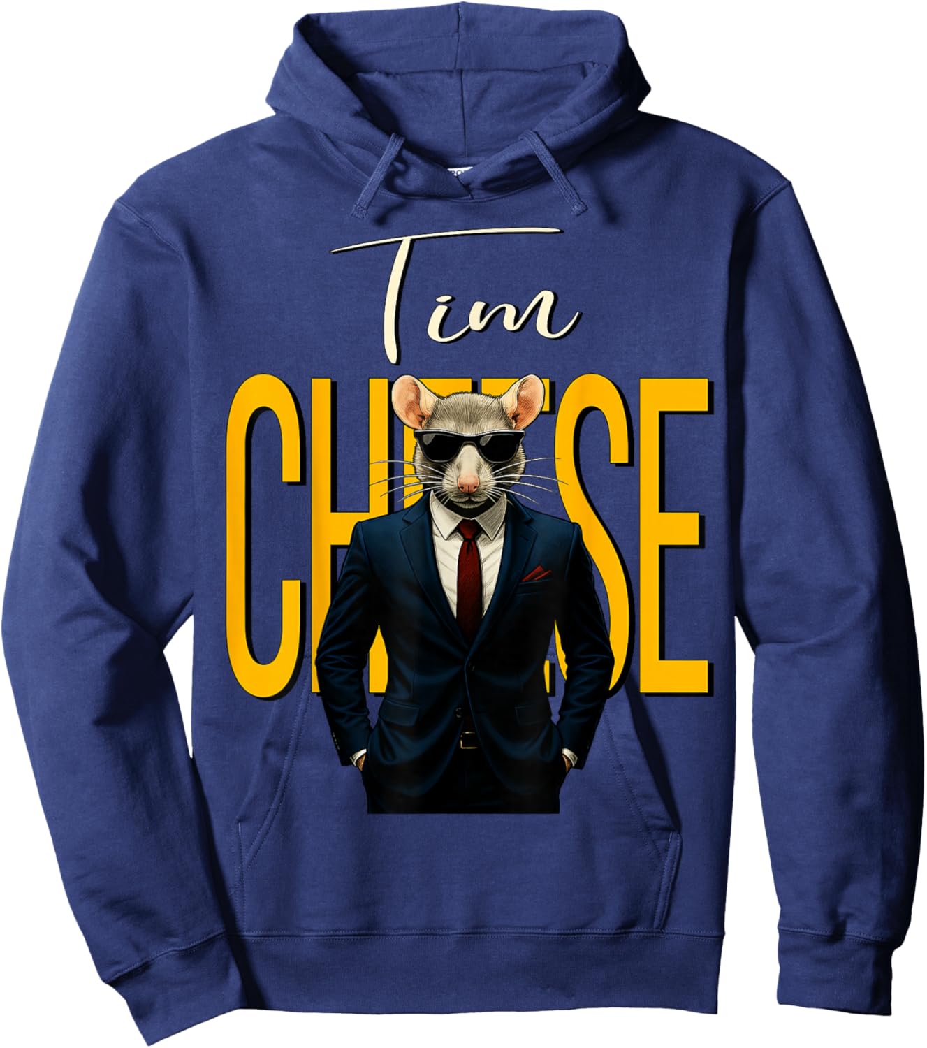 Tim Cheese - Funny Secret Agent Mouse Brainrot Kids Gaming Hoodie - Hoodie | Navy