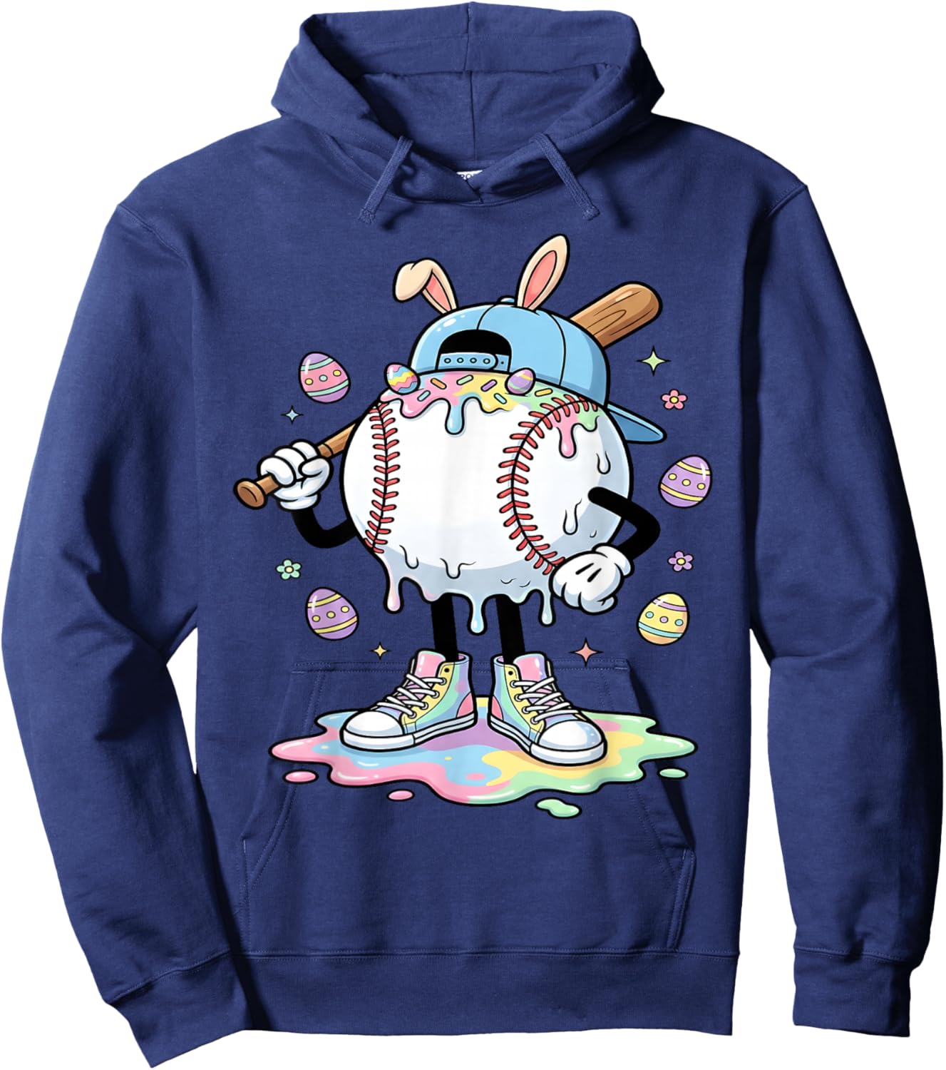 Baseball Drip Icecream Apparel Youth Boy Easter Hoodie - Hoodie | Navy