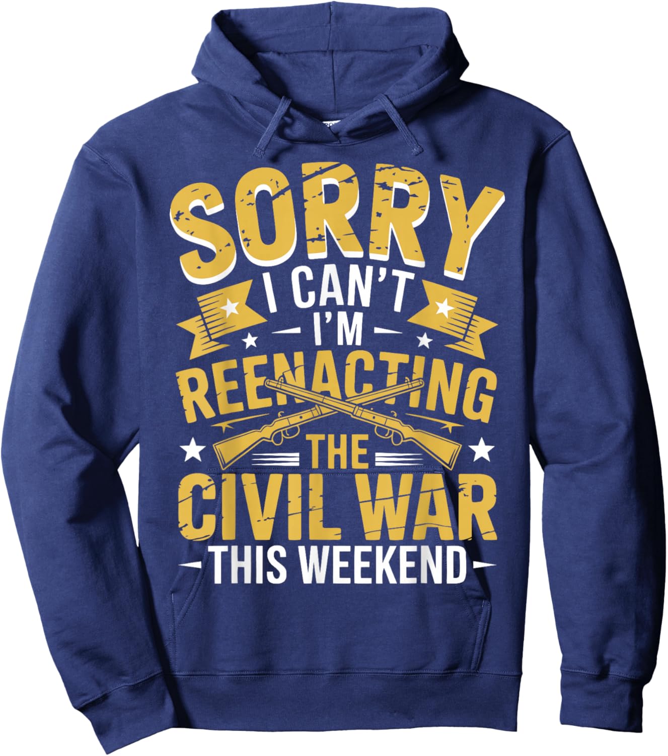 Funny Civil War Reenactor Hoodie - Hoodie | Navy