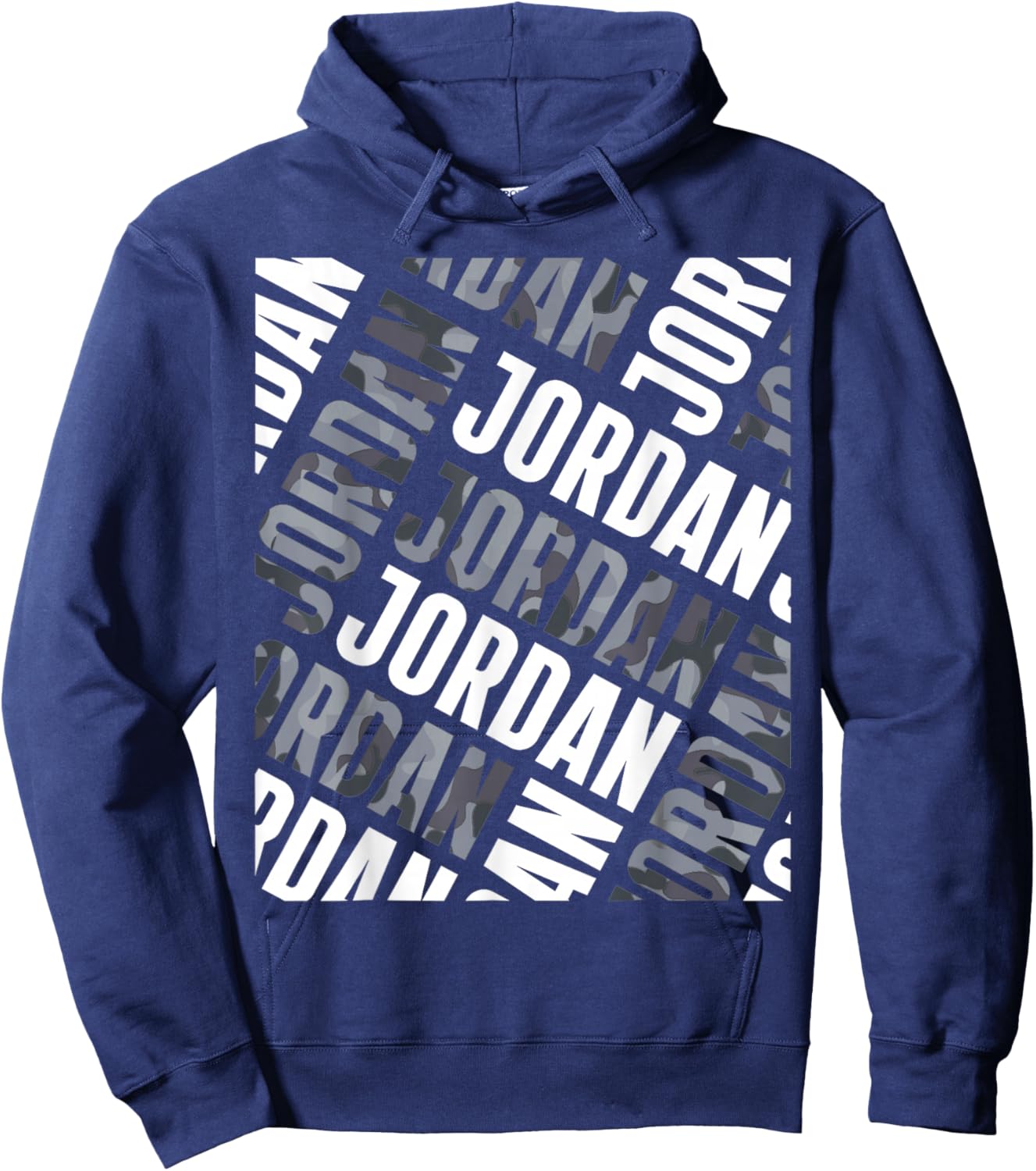 Diagonal Jordan Pattern Jordan Grey Camo Pattern Men Women Hoodie - Hoodie | Navy