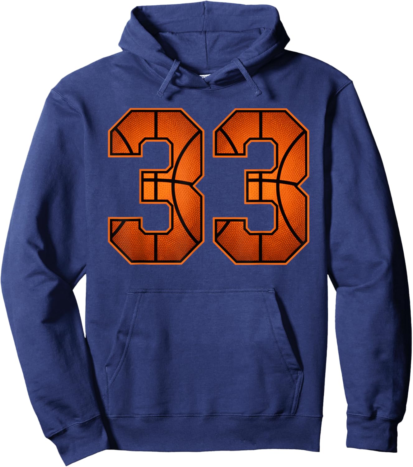 Number 33 Basketball Birthday Hoodie - Hoodie | Navy