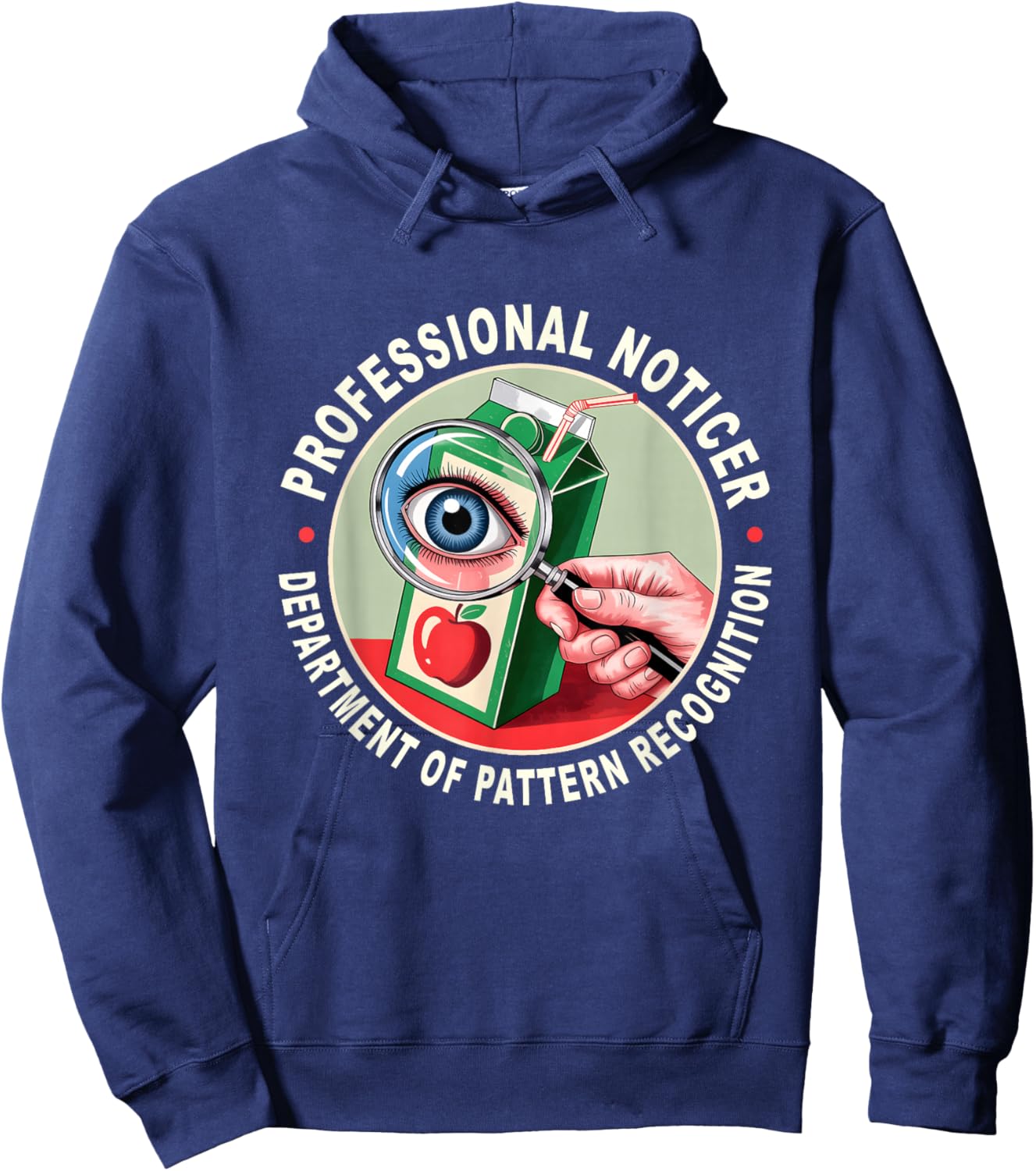 Retro Professional Noticer Department of Pattern Recognition Hoodie - Hoodie | Navy