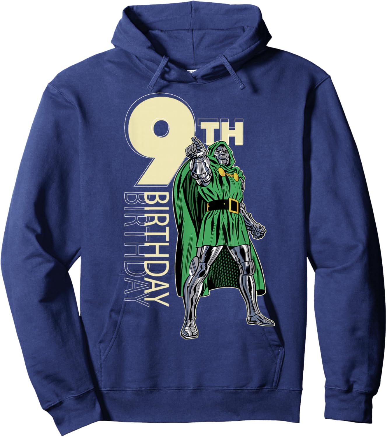 Marvel Comics Retro Dr. Doom 9th Birthday Hoodie - Hoodie | Navy
