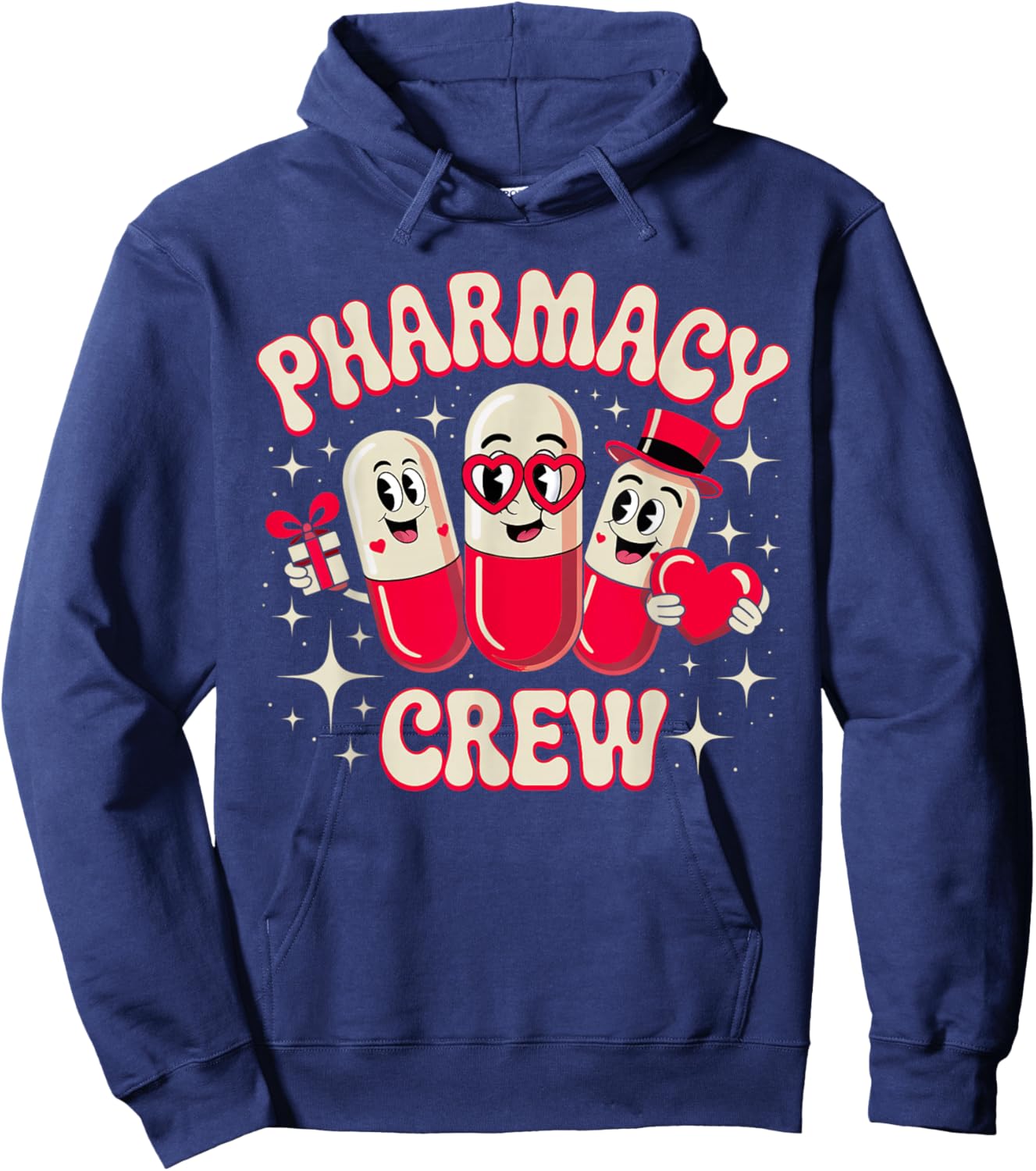 Pharmacy Crew Valentine for Pharmacist Technician Hoodie - Hoodie | Navy
