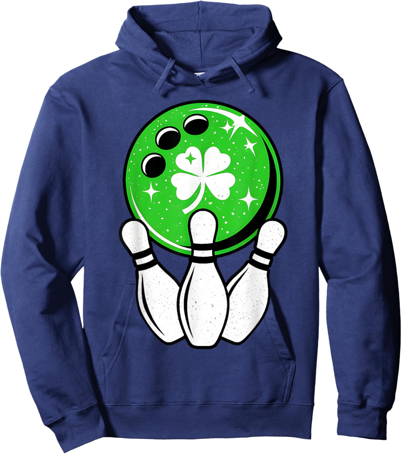Bowling Shamrock Lucky Clover Irish St Patrick's Day Boys Hoodie - Hoodie | Navy