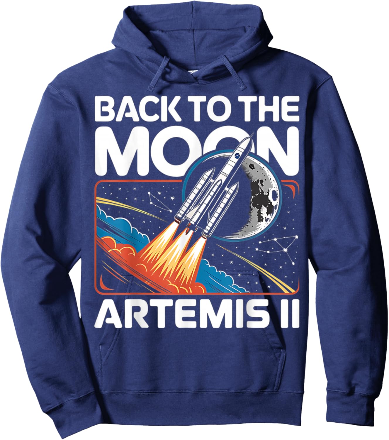 Artemis Launch Back to The Moon 2026 Hoodie - Hoodie | Navy