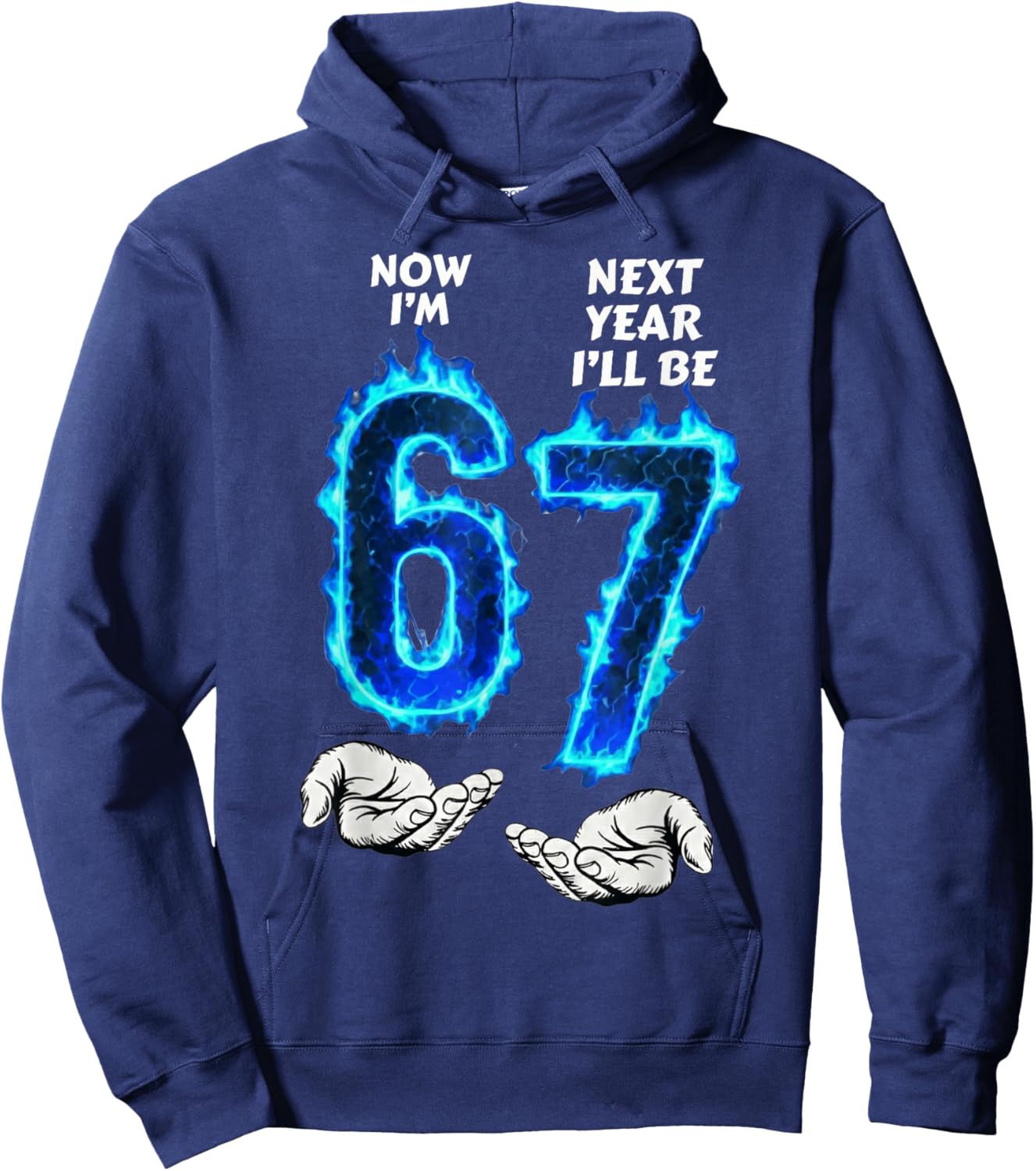 6th Birthday Boys Girls 6 7 Now I'm 6 Next Year I'll be 7 Hoodie - Hoodie | Navy