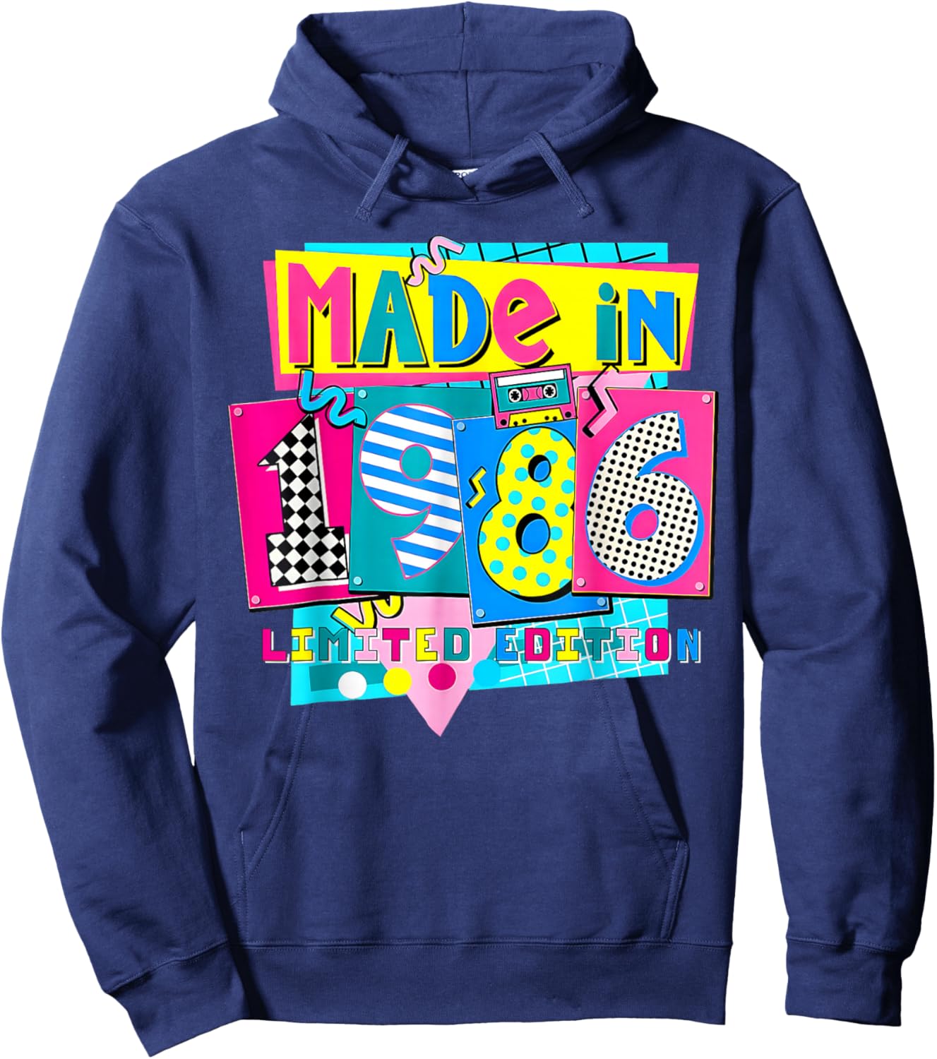 Made in 1986 Limited Edition 40th Birthday Party Hoodie - Hoodie | Navy