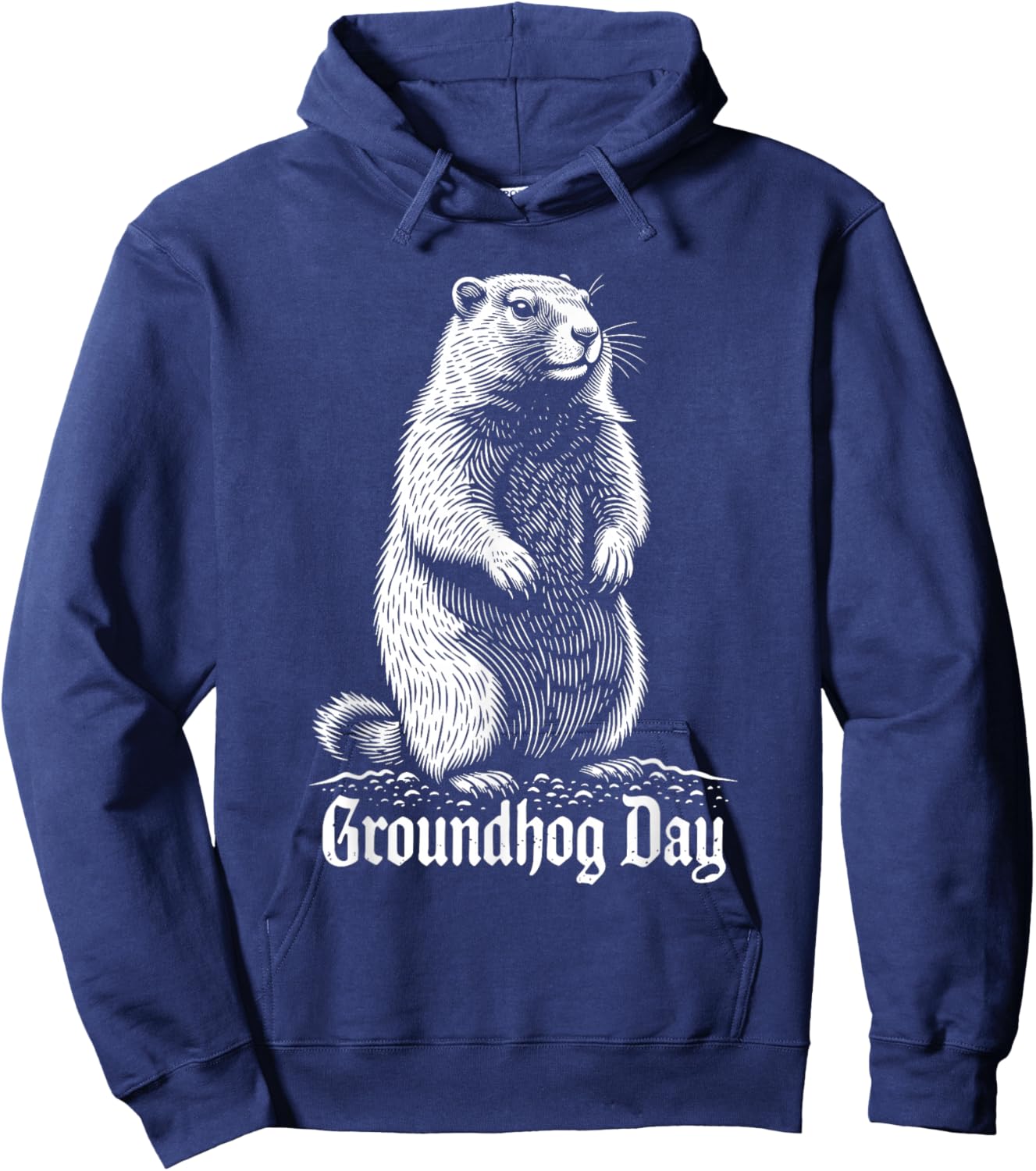 Punxy Phil's Groundhog Day Costume February 2nd Holiday Hoodie - Hoodie | Navy