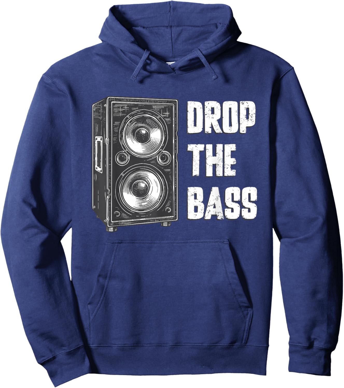 Bass-Drop Subwoofer Speaker Retro/Vintage Aesthetic Hoodie - Hoodie | Navy