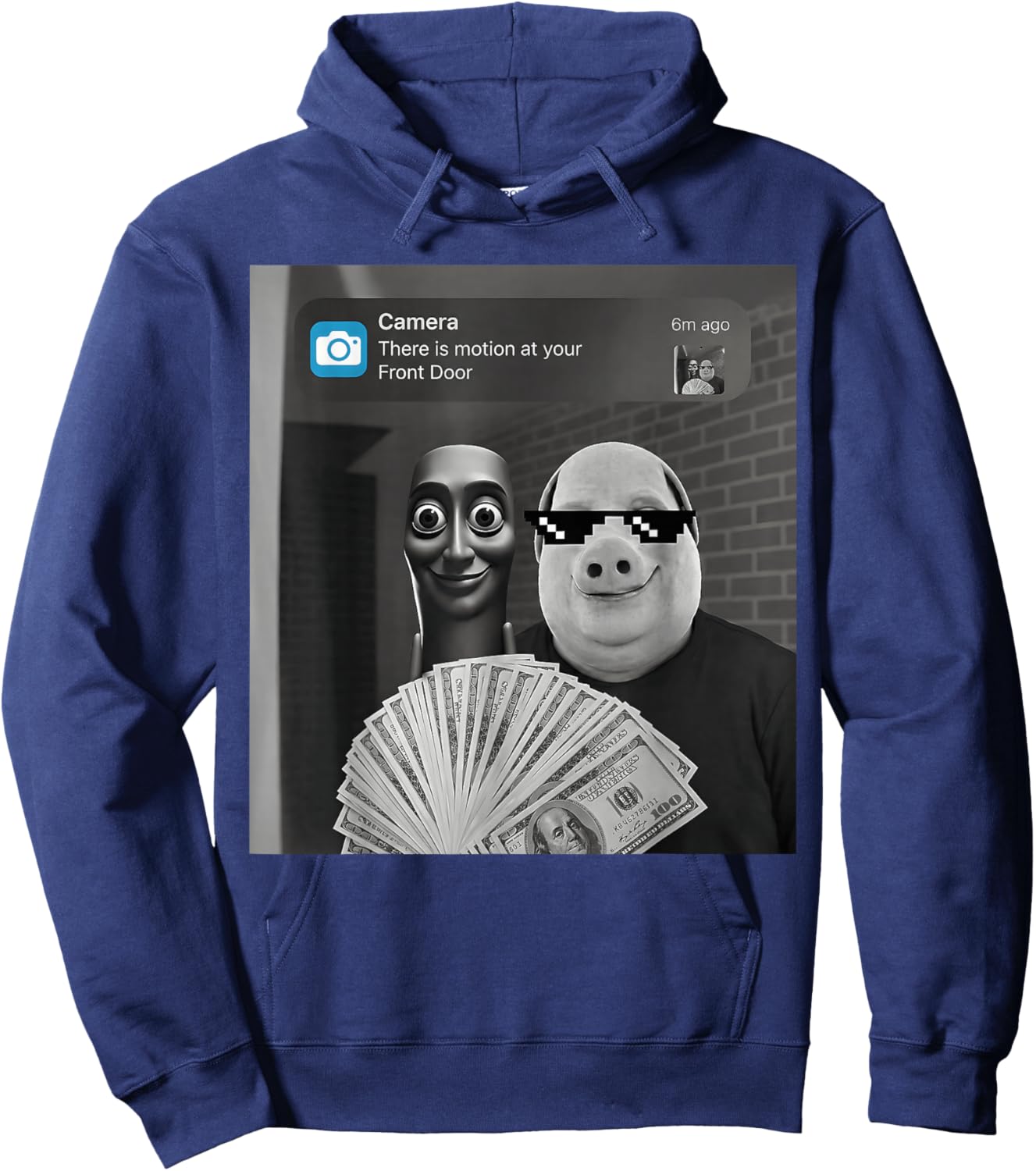 Tung Tung Tung Sahur John Pork Meme Brainrot Gifts for Kids Hoodie - Hoodie | Navy