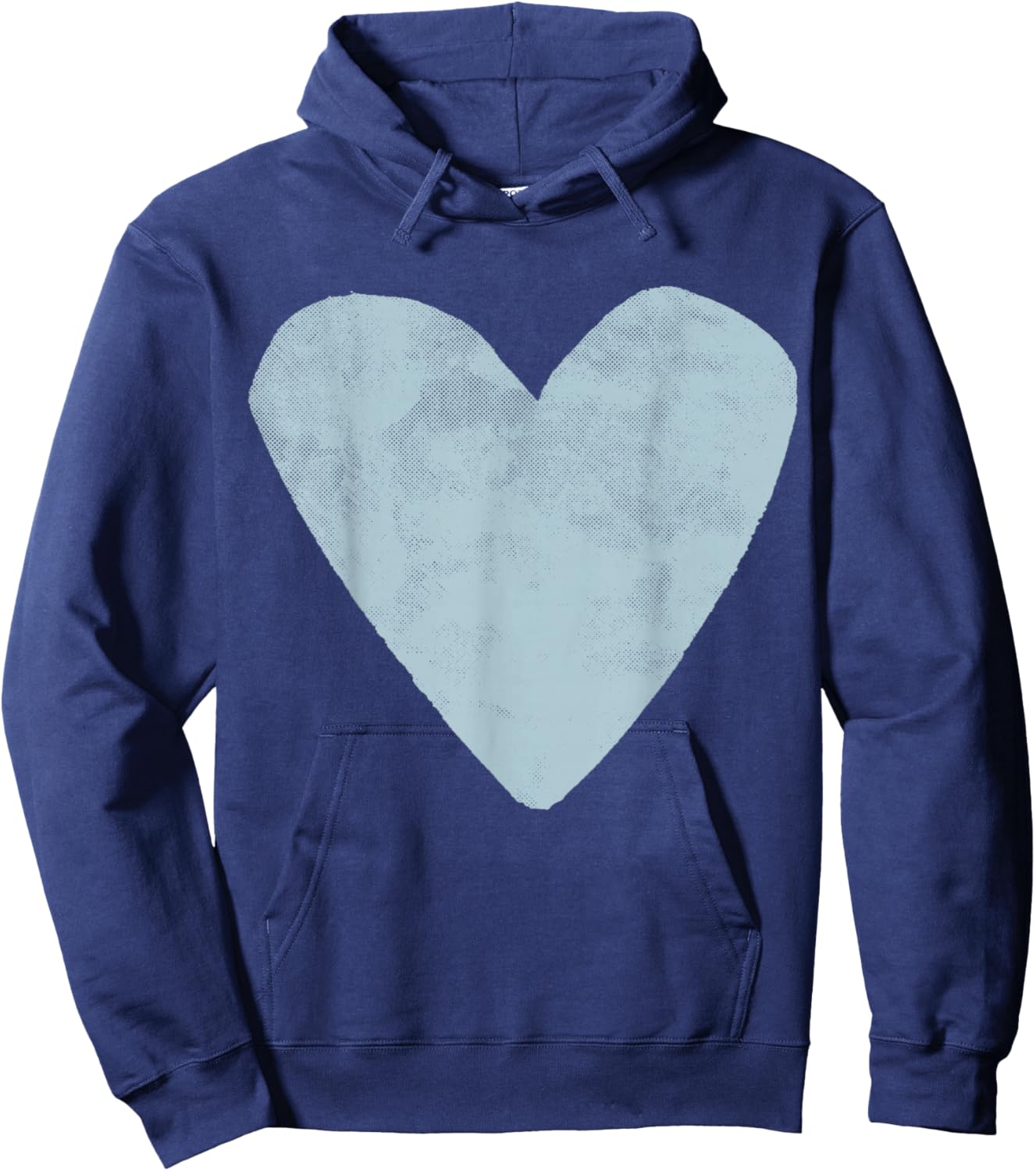Cute Valentines Day Designer Heart Pastel Blue Valentine Hoodie - Hoodie | Navy