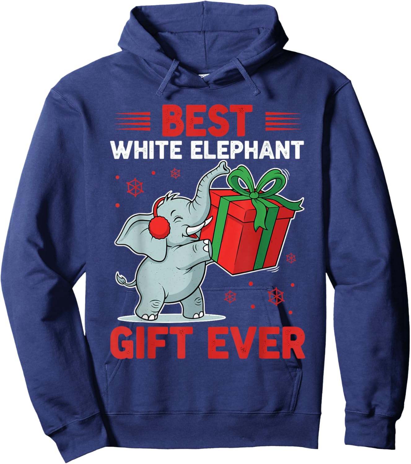 Christmas White Elephant Shirts, Best White Elephant Ever Hoodie - Hoodie | Navy
