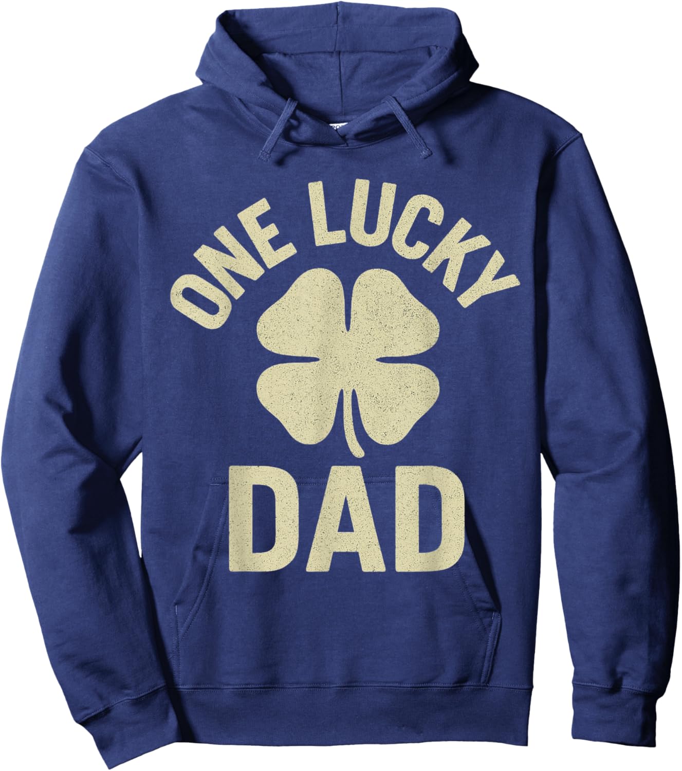 One Lucky Dad St Patricks Day Funny Vintage Papa Father Men Hoodie - Hoodie | Navy