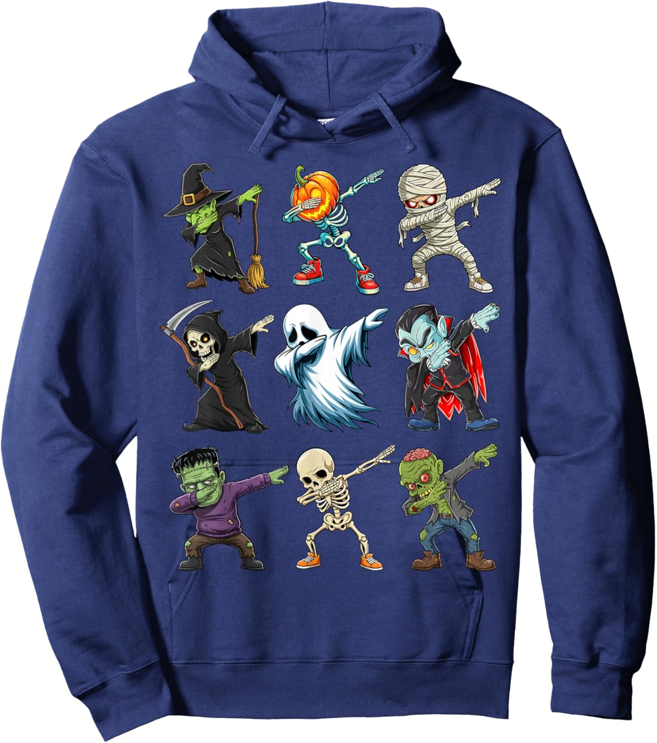 Dabbing Spooky Creatures Kids Boys Men Costume Halloween Hoodie - Hoodie | Navy