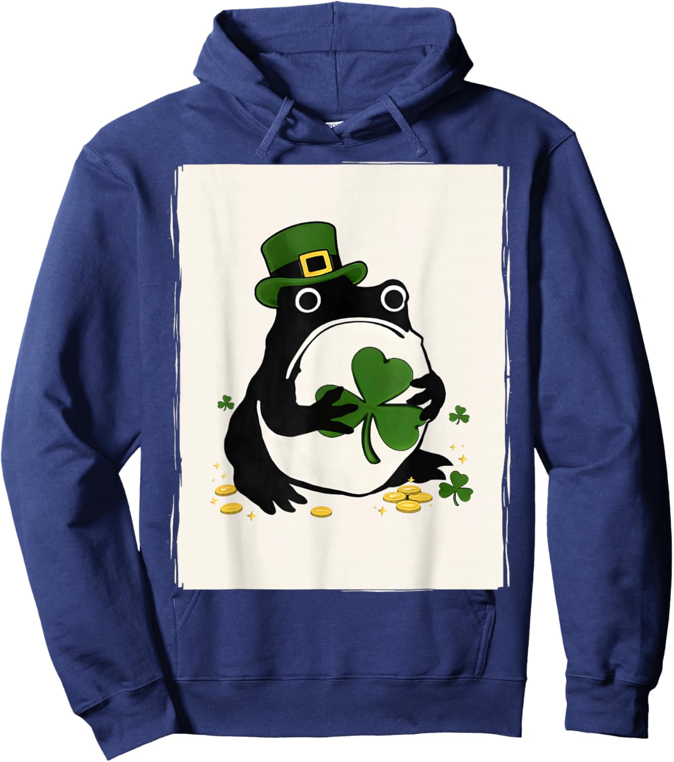 Grumpy Frog Japanese Patrick's Day Hoodie - Hoodie | Navy