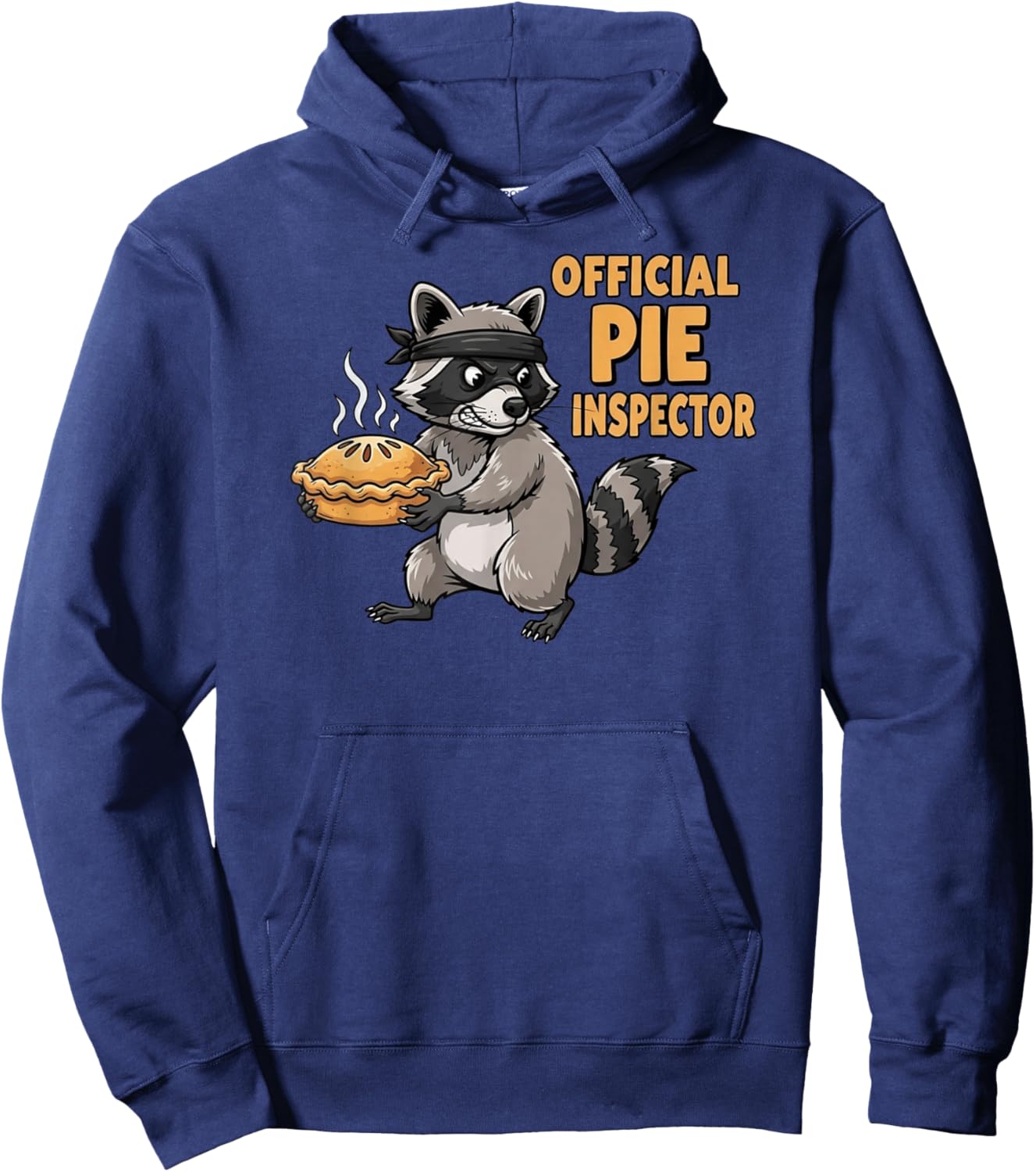 Official Pie Inspector Funny Thanksgiving Raccoon Hoodie - Hoodie | Navy