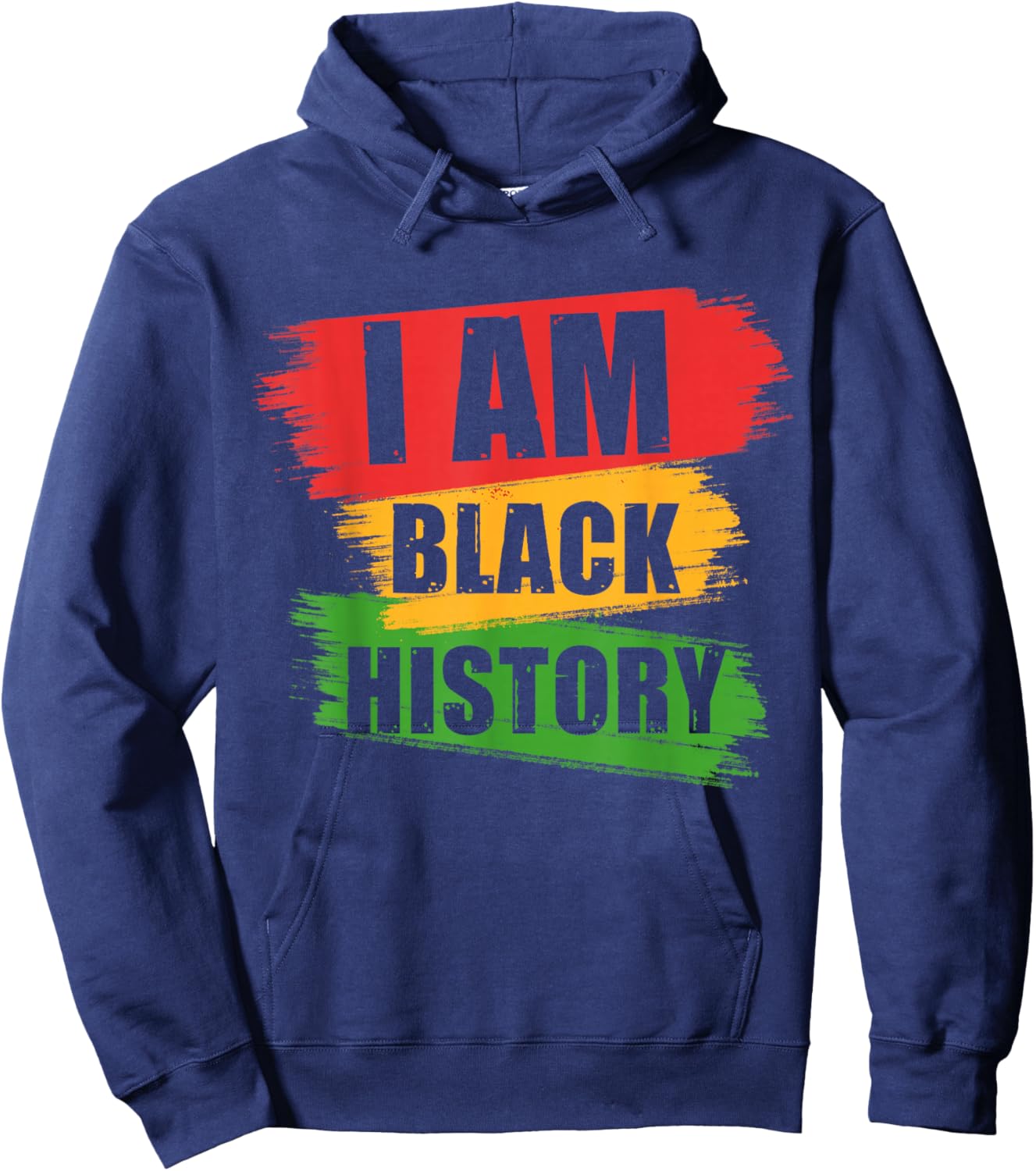I Am Black History Pride Heart African American Love Hoodie - Hoodie | Navy