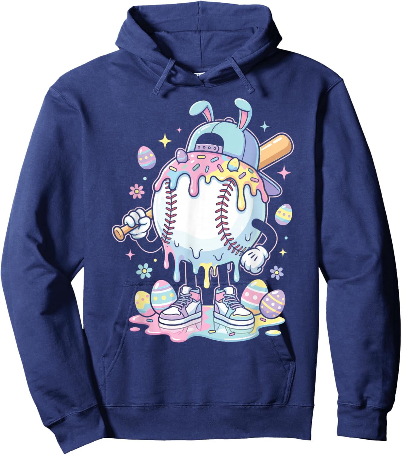 Baseball Drip Icecream Apparel Youth Boy Easter Hoodie - Hoodie | Navy