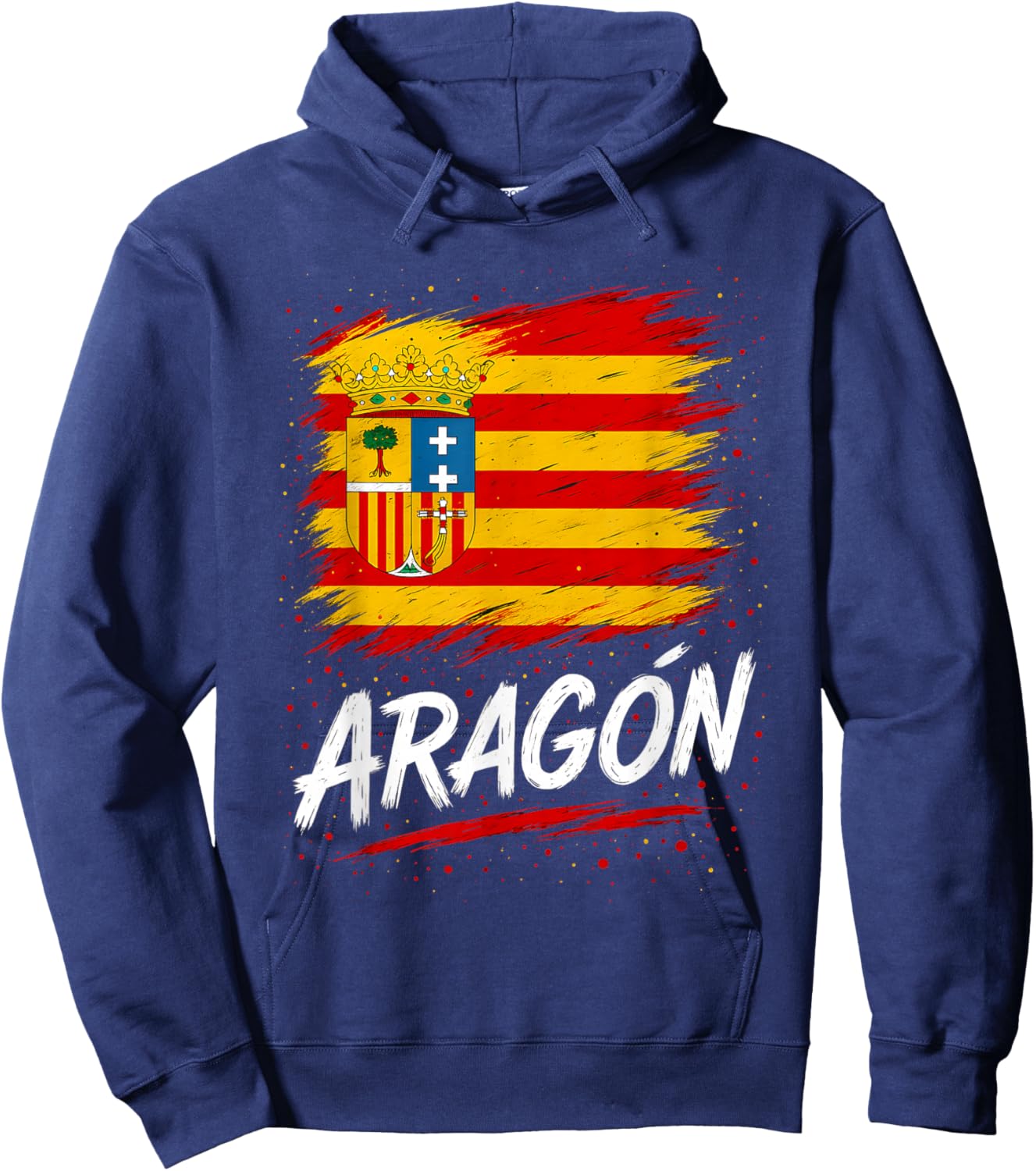 Aragon Flag Aragonese Pride Hoodie - Hoodie | Navy