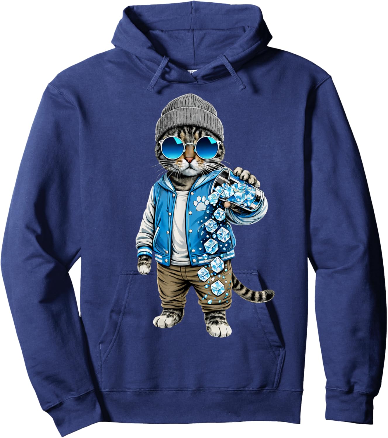 No Ice Please Cat Abolish ICE Immigration Justice Hoodie - Hoodie | Navy