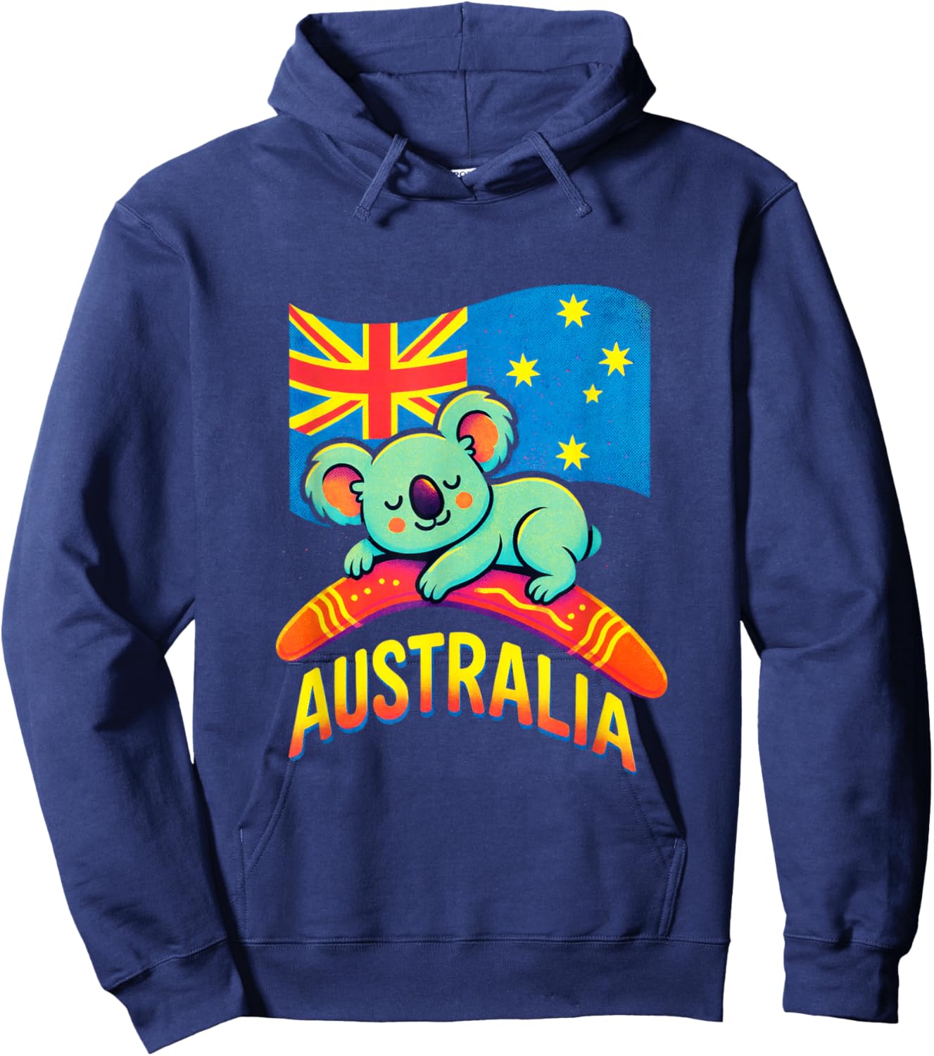 Australia - Koala, Flag, Art Hoodie - Hoodie | Navy