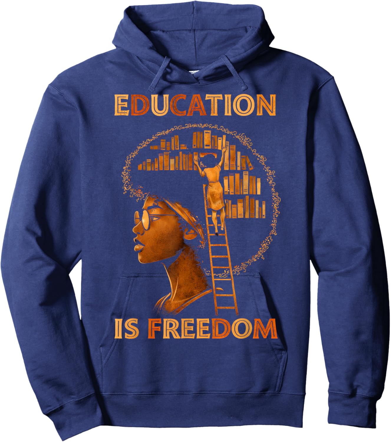 Black History Month Black Leaders African American Teachers Hoodie - Hoodie | Navy