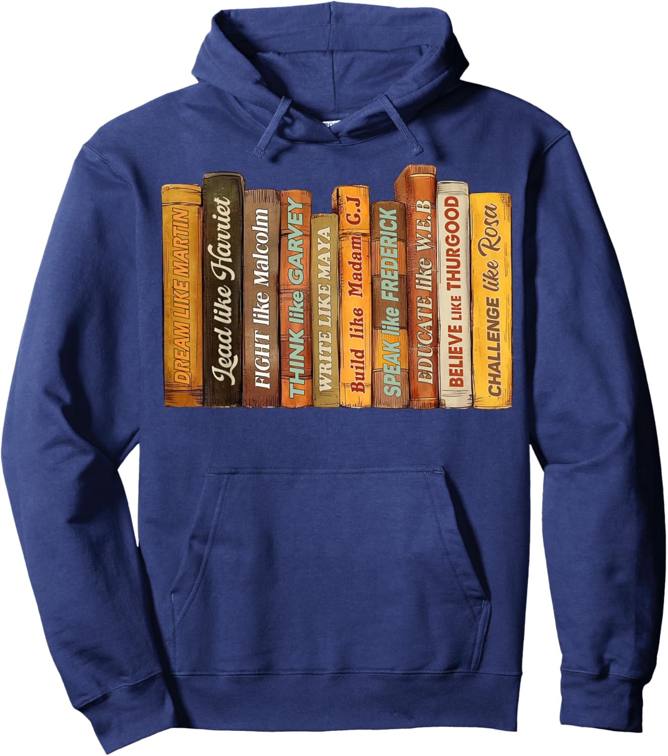 Black History Month Black Leaders African American Teachers Hoodie - Hoodie | Navy
